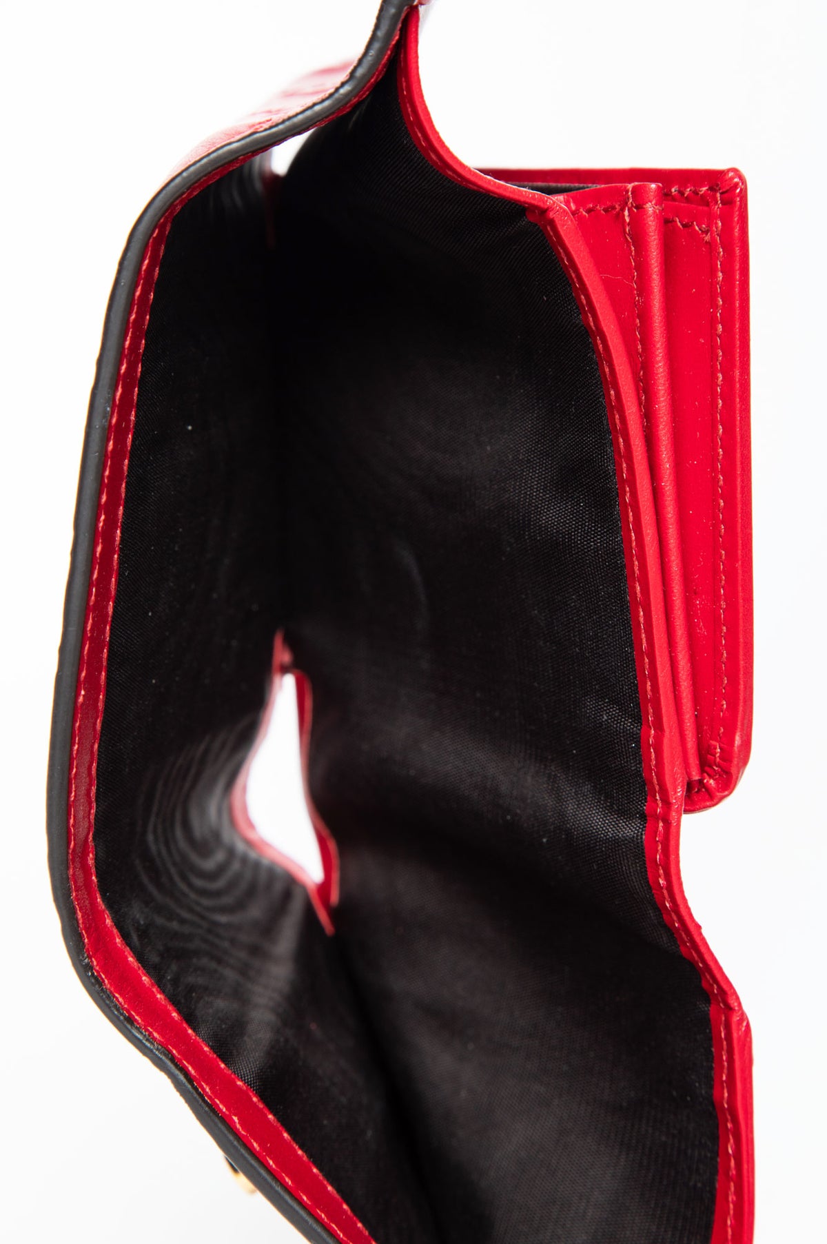 Gucci Padlock Red Monogram Trifold Wallet