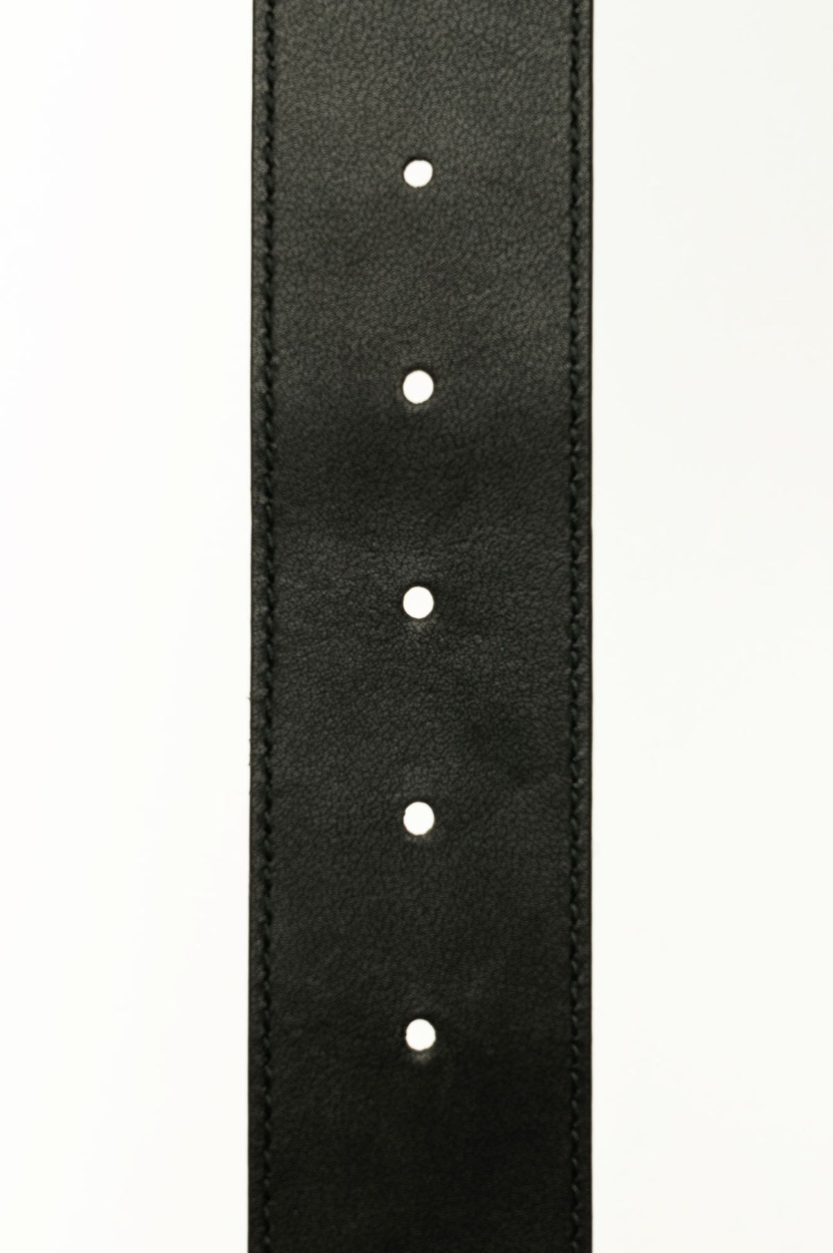 Gucci Black Grained Leather GG Marmont Belt 85 cm
