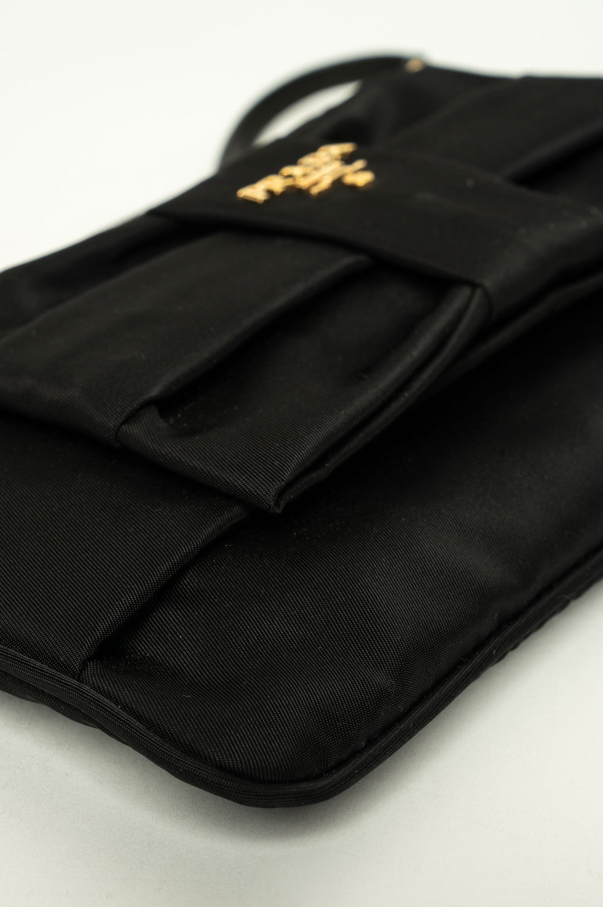 Prada Black Tessuto Nylon Fiocco Clutch