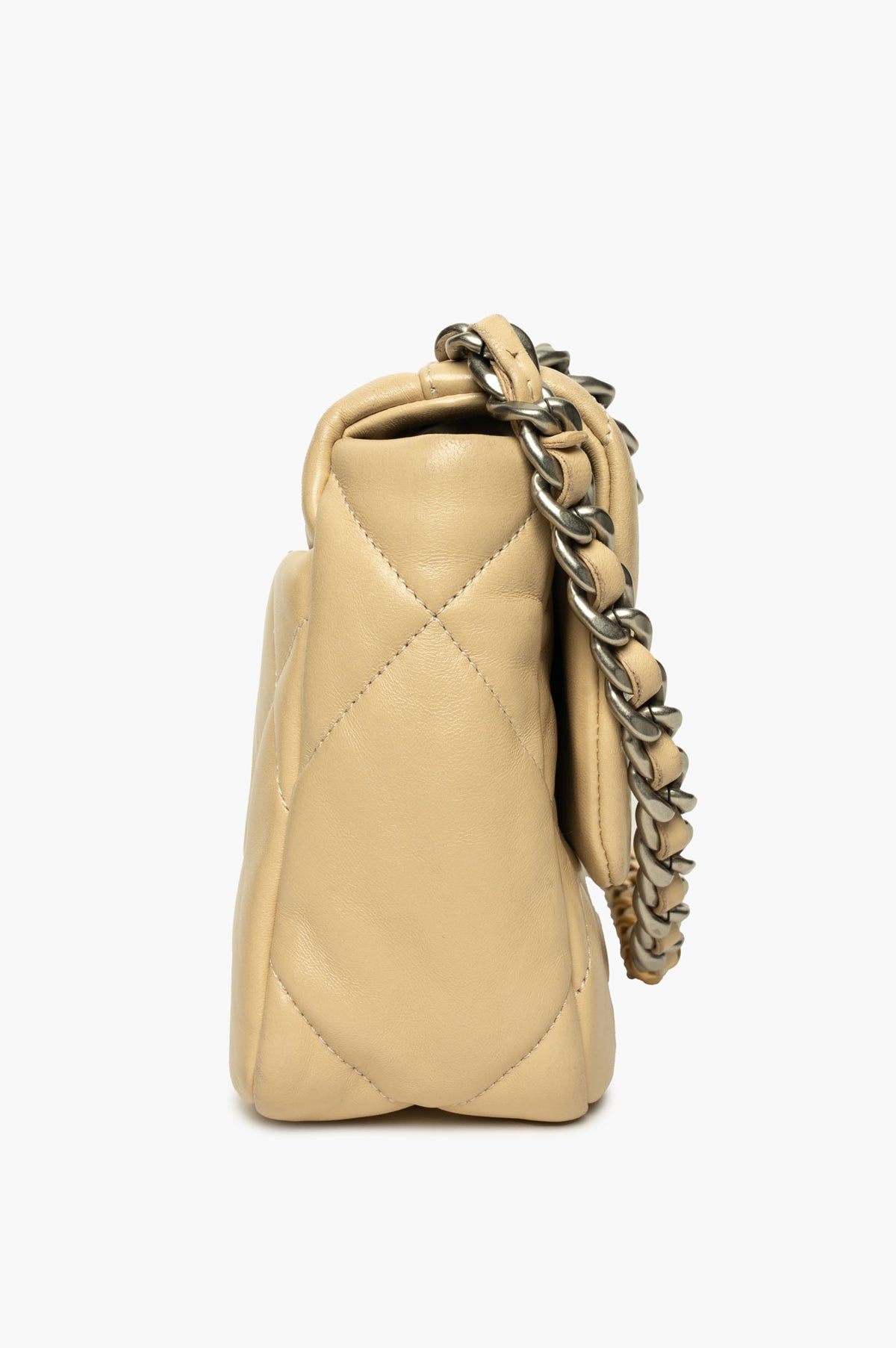 Chanel 19 Beige Medium Flap Bag