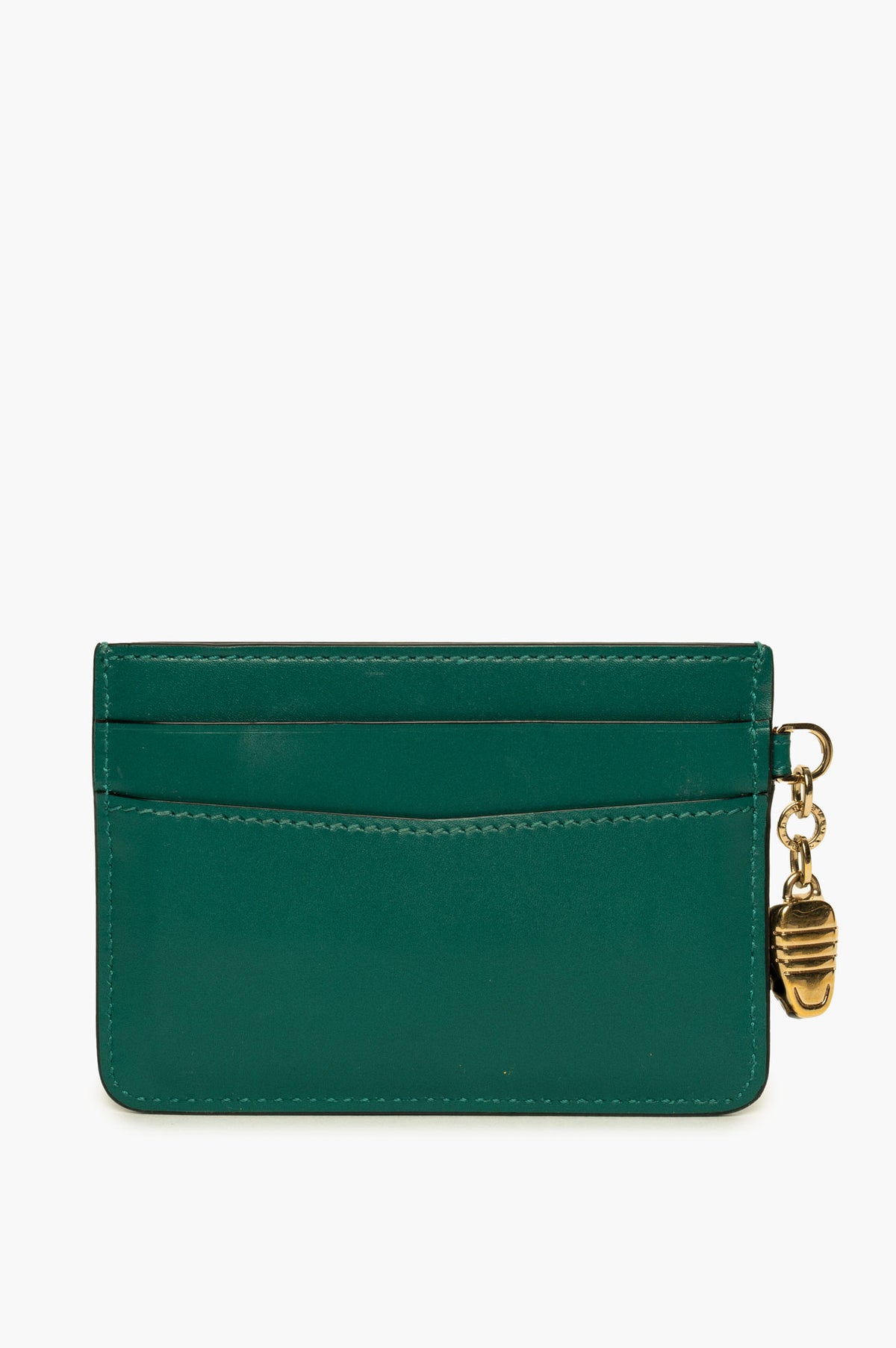 Bvlgari Green Calfskin Serpenti Forever Card Holder