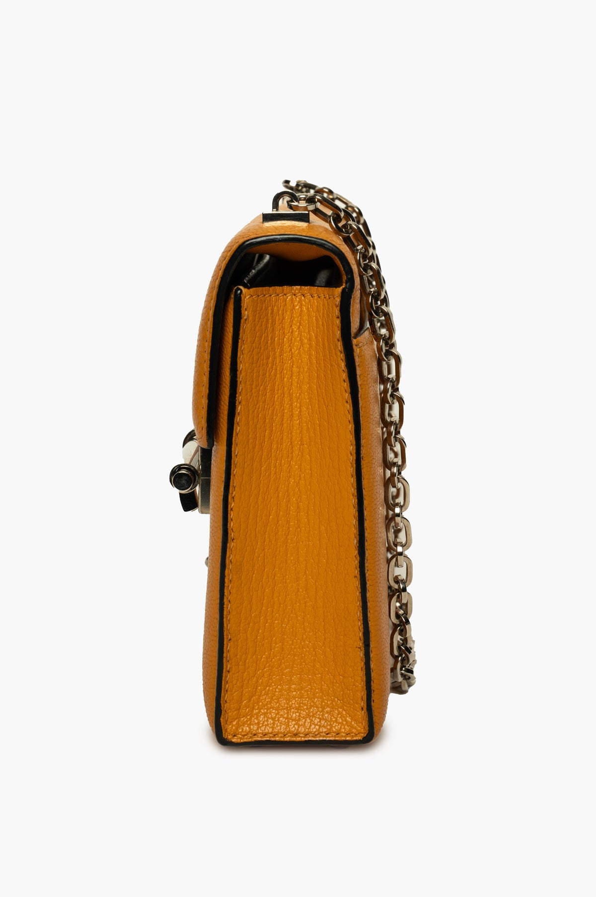 Hermès Jaune Ambre Chèvre Mysore Mini Verrou 17