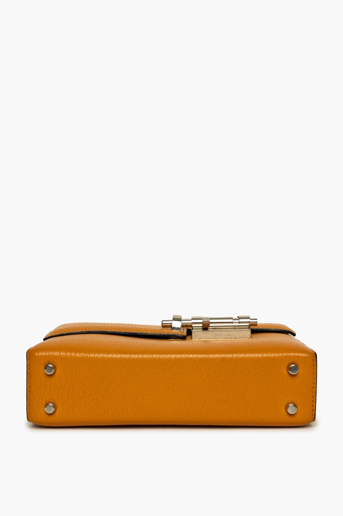 Hermès Jaune Ambre Chèvre Mysore Mini Verrou 17