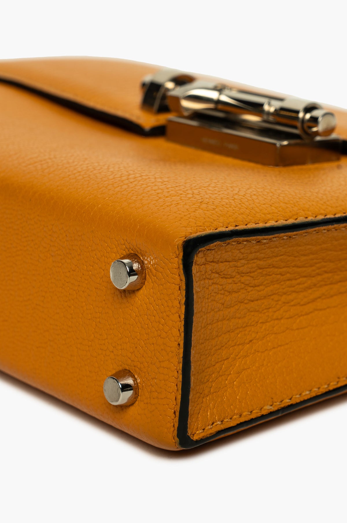 Hermès Jaune Ambre Chèvre Mysore Mini Verrou 17