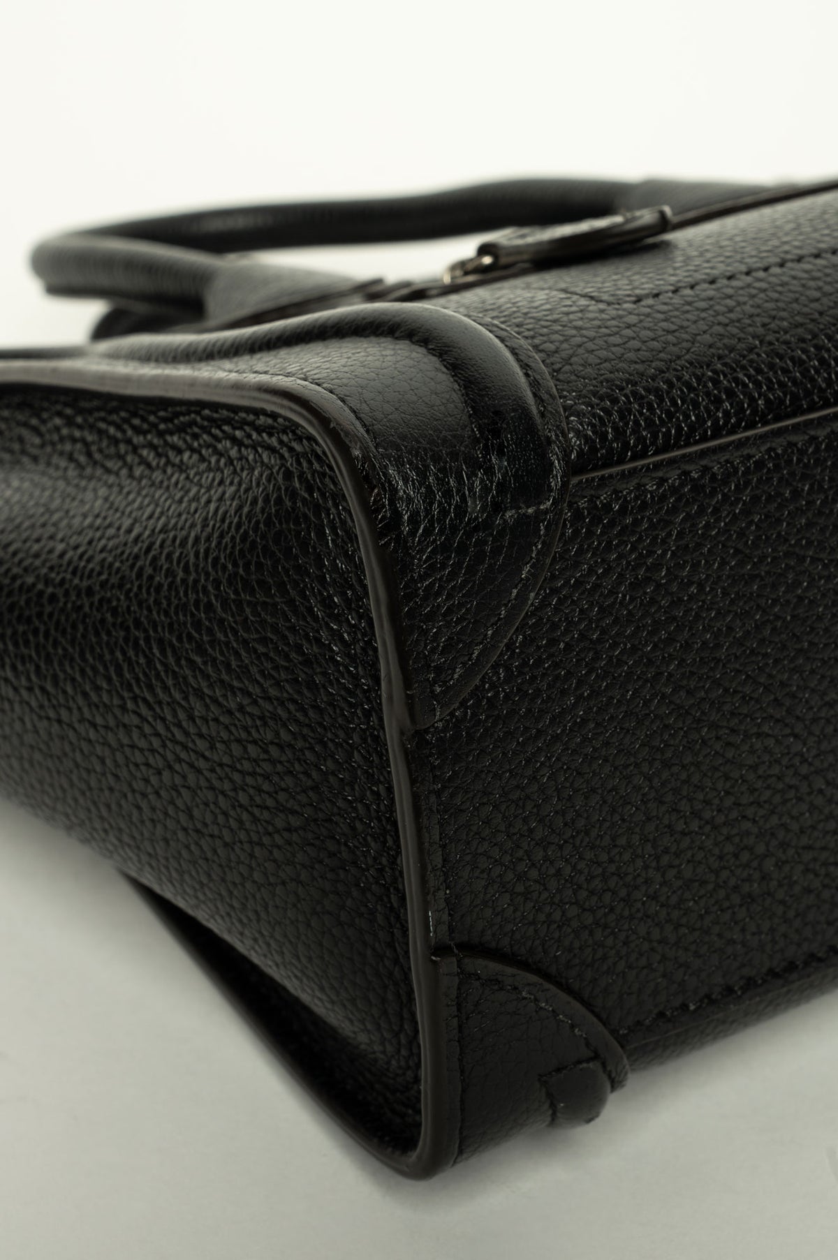 Celine Black Nano Luggage Bag With Strap