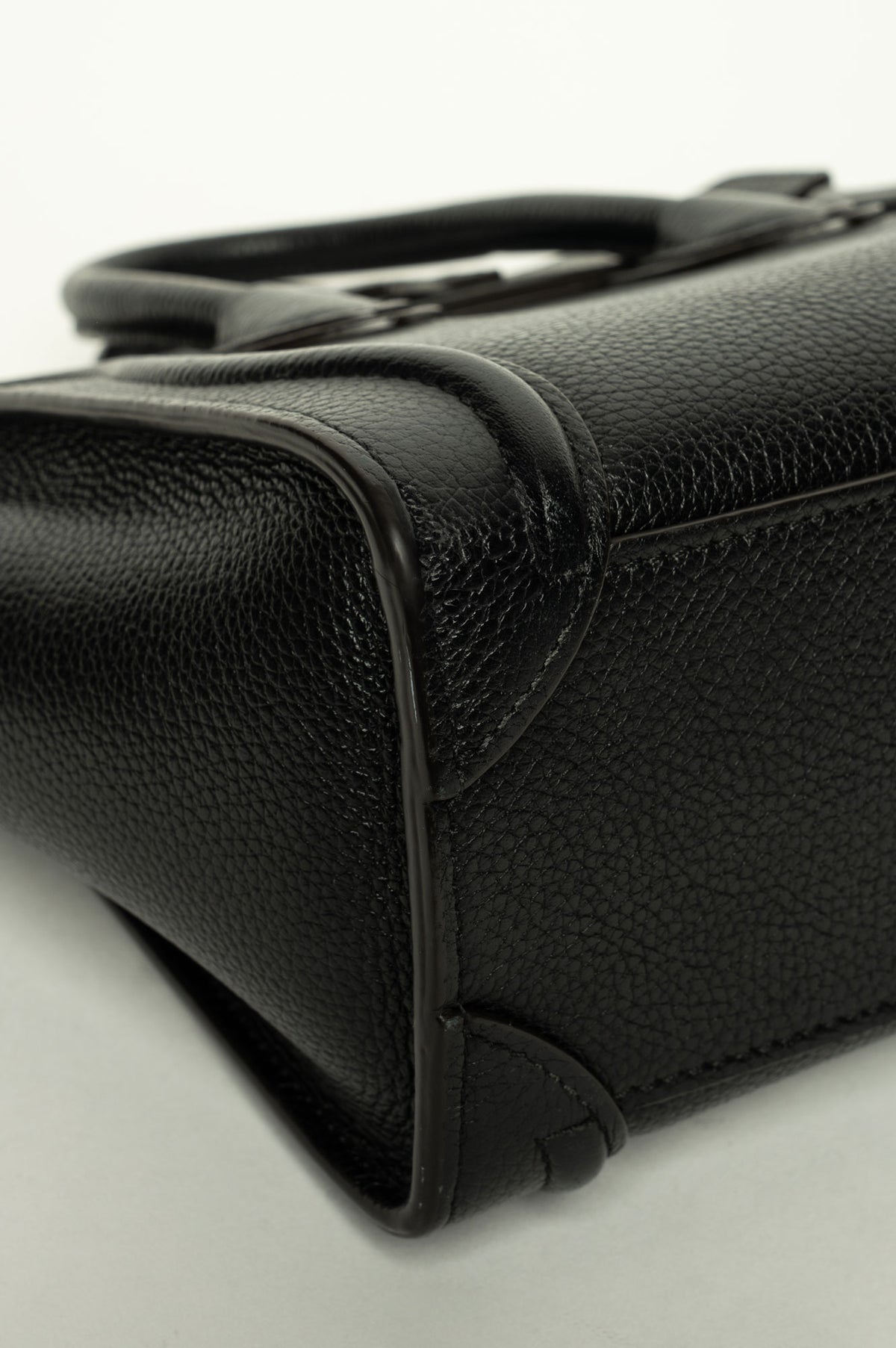 Celine Black Nano Luggage Bag With Strap