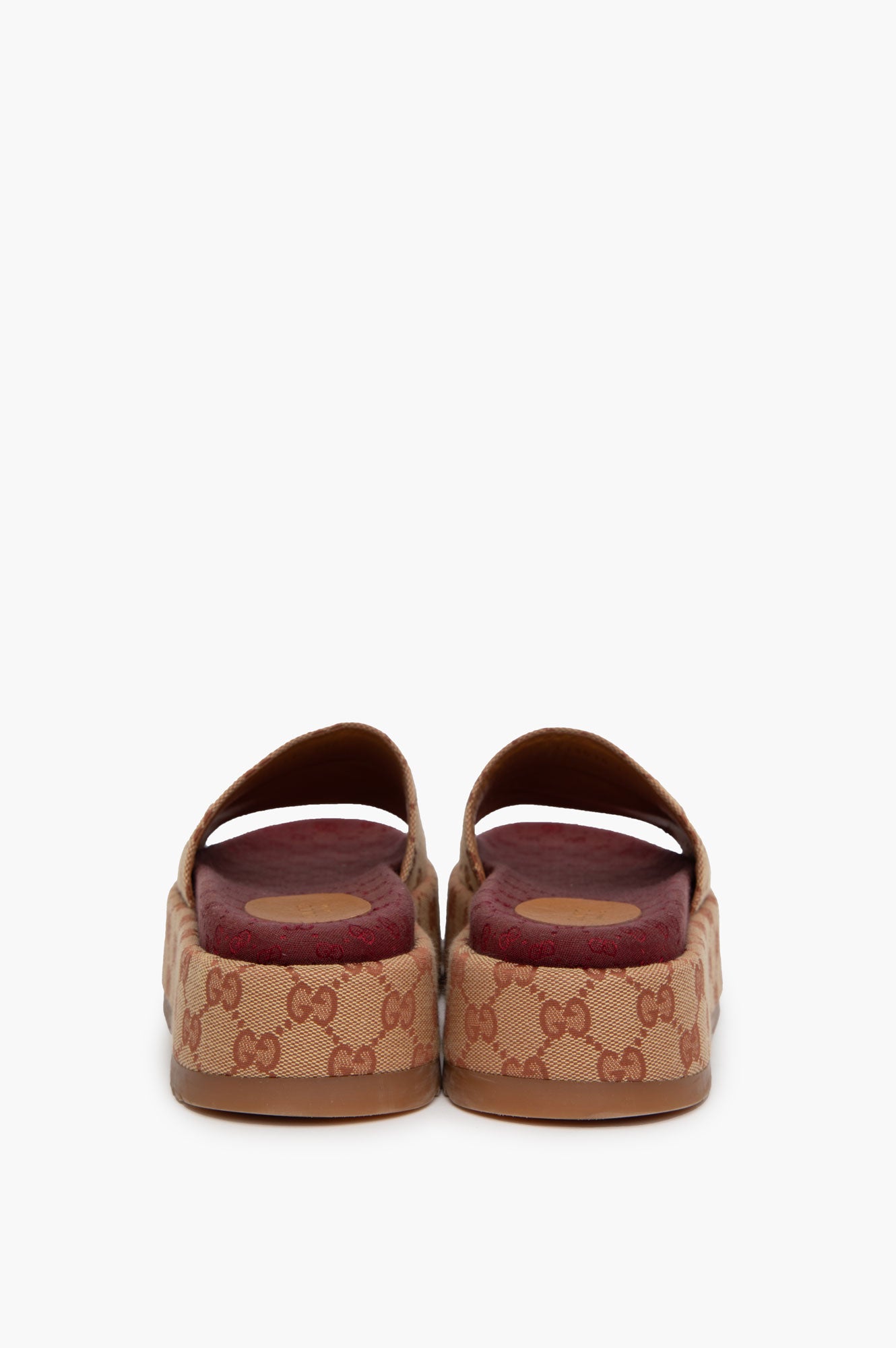 Gucci Monogram GG Platform Sandals Size 37.5