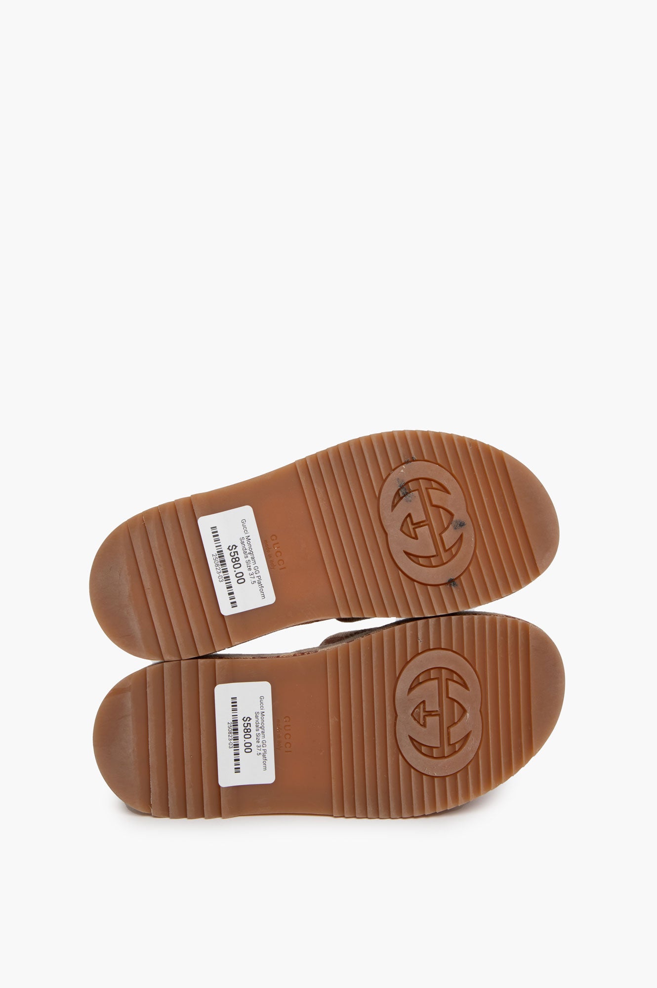 Gucci Monogram GG Platform Sandals Size 37.5