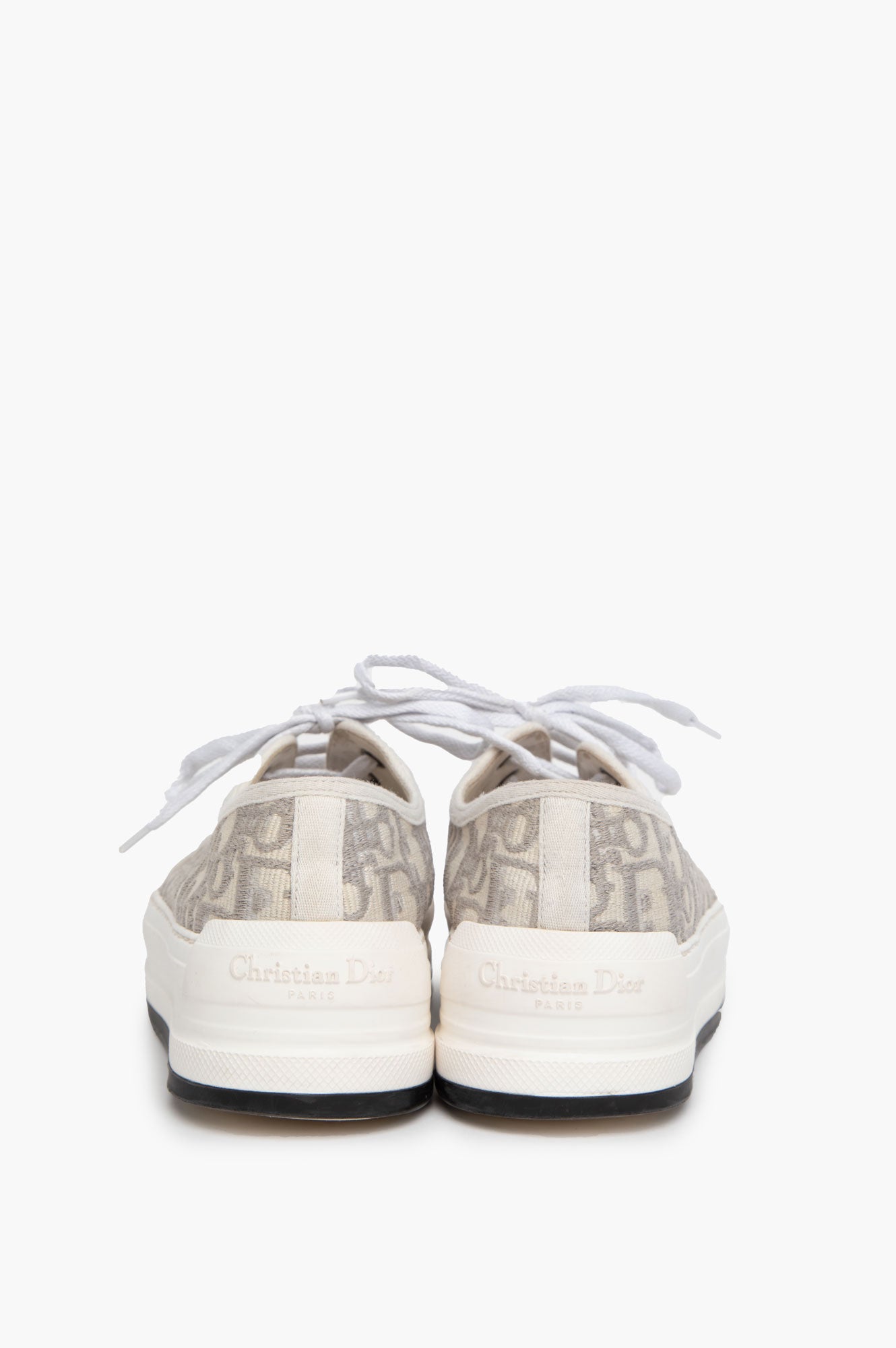 Christian Dior Grey Walk'n Dior Oblique Sneakers Size 36.5