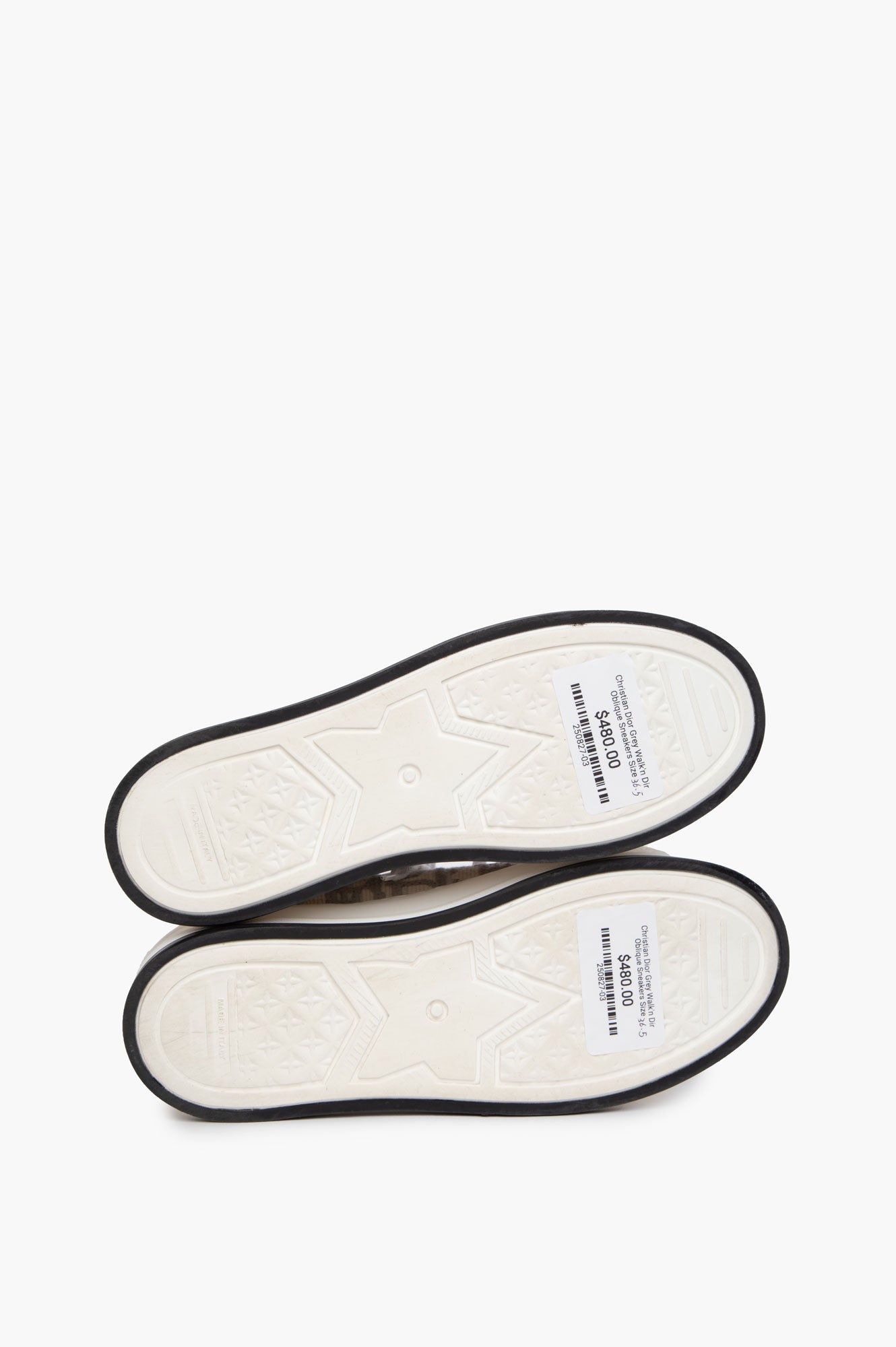 Christian Dior Grey Walk'n Dior Oblique Sneakers Size 36.5