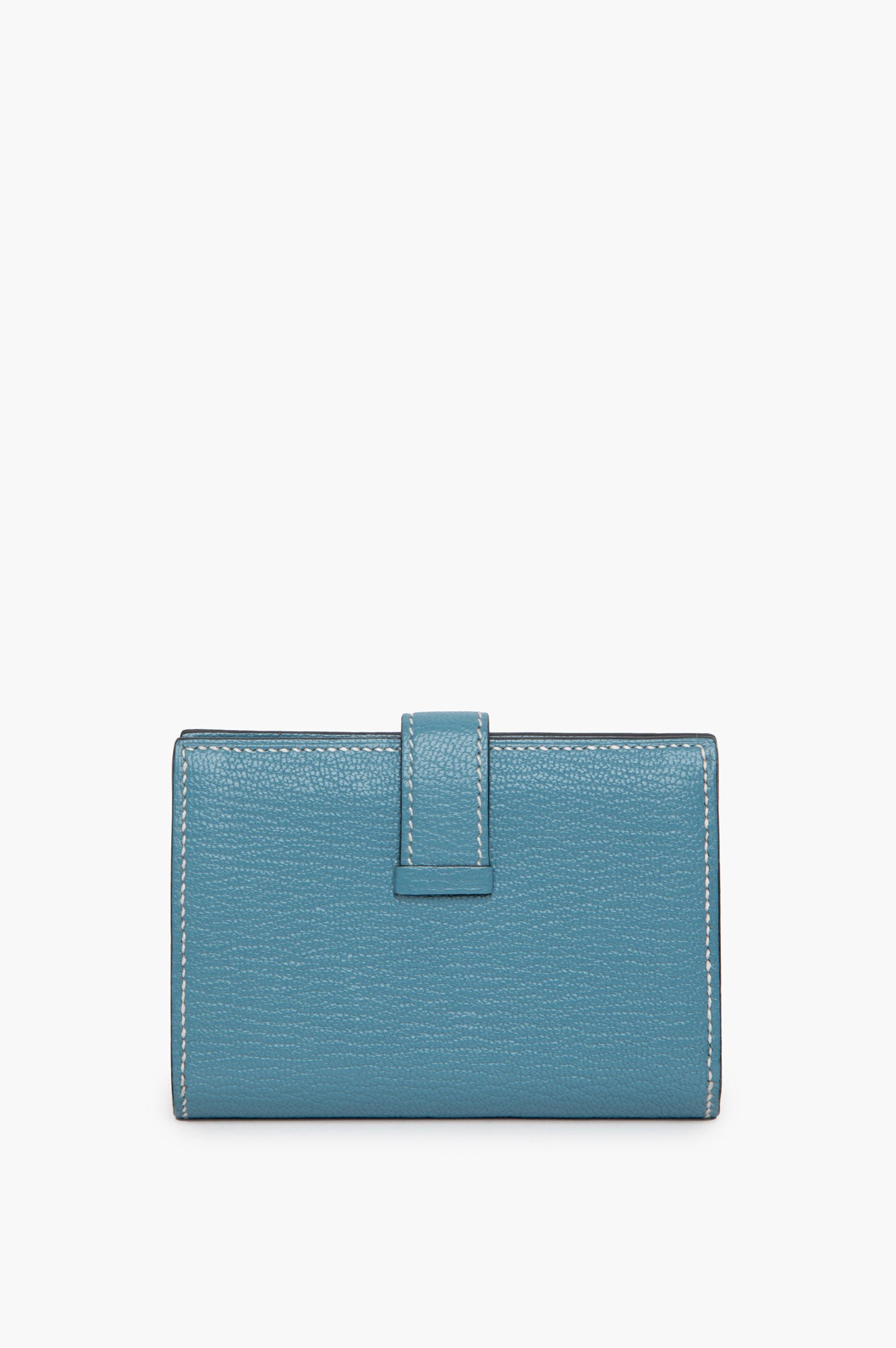 Hermes Blue Mini Bearn Compact Wallet
