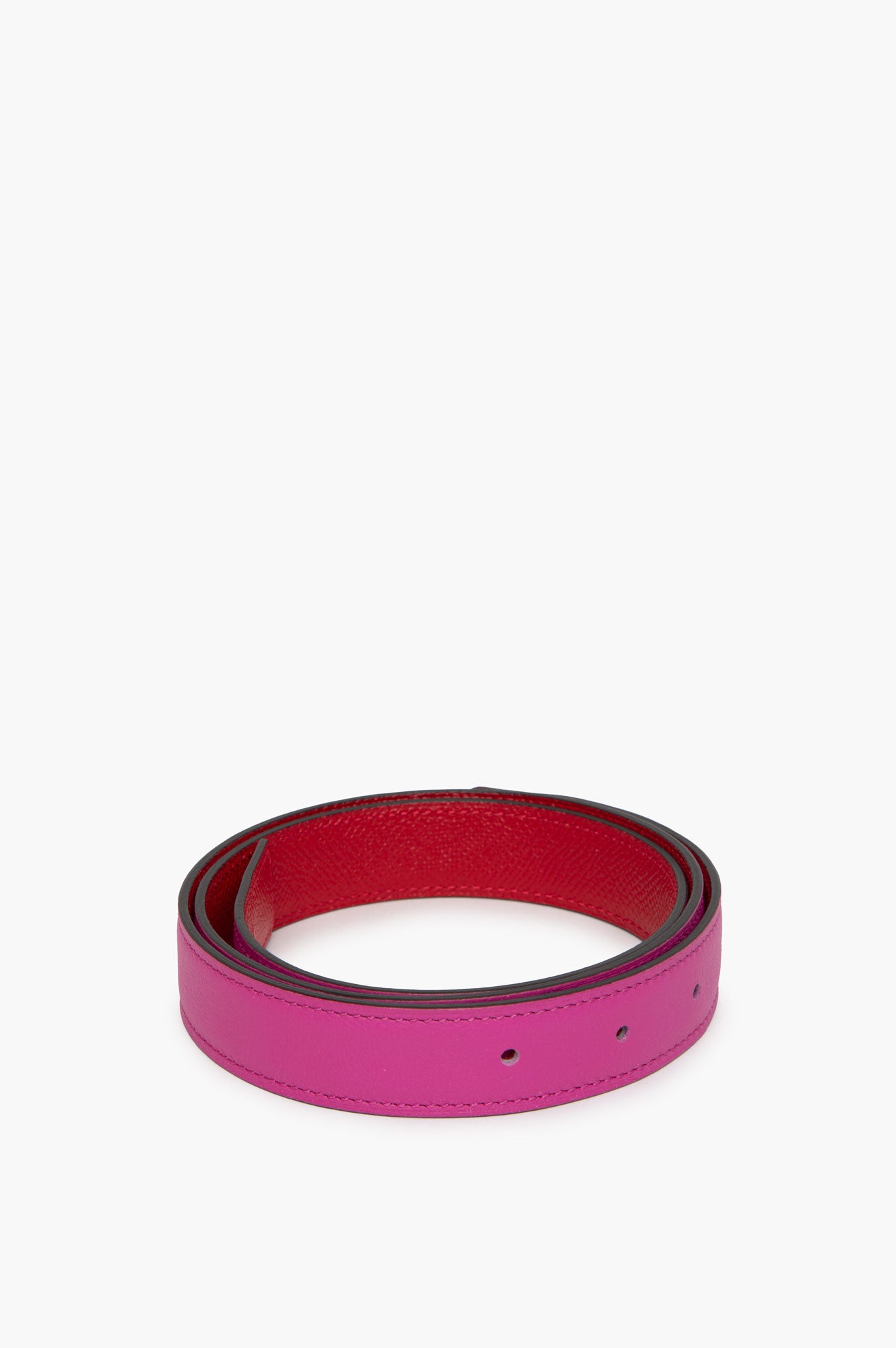 Hermes Pink and Red Reversible Belt Size 80