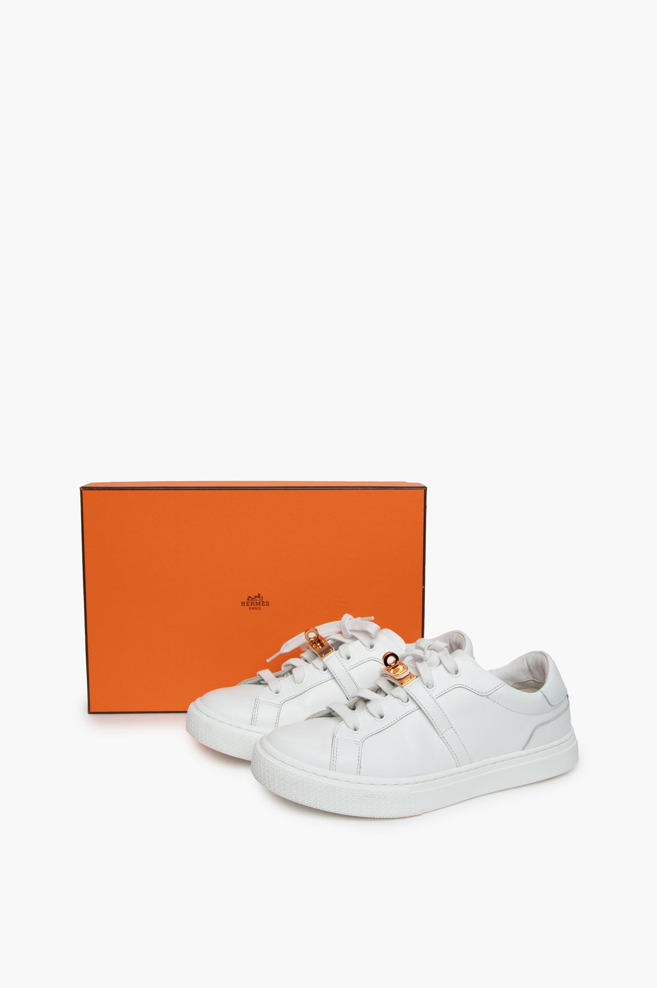 Hermes White Day Sneakers Size 37