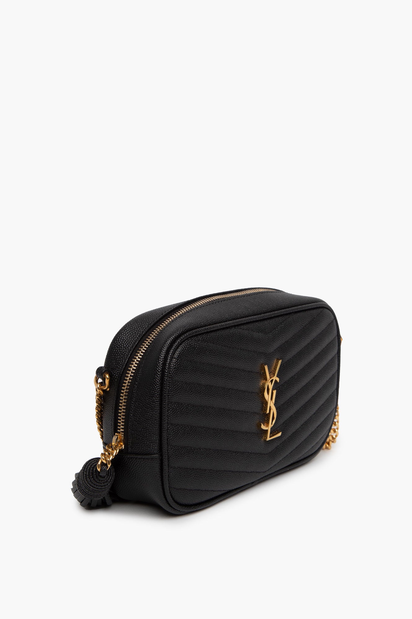 Saint Laurent Black Quilted Camera Bag