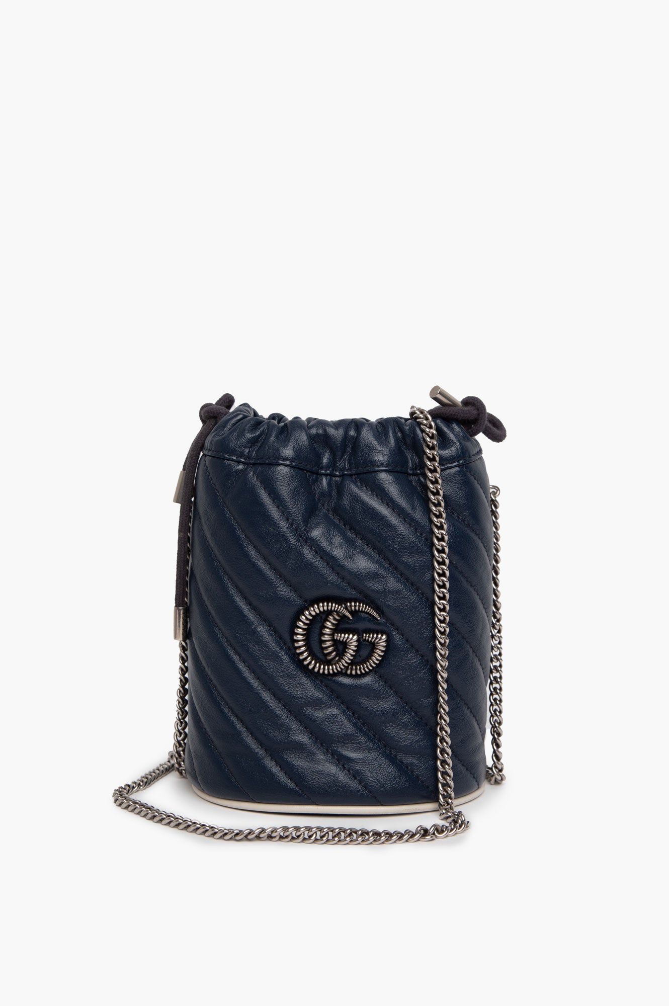 Gucci Navy Blue Mini Bucket Bag