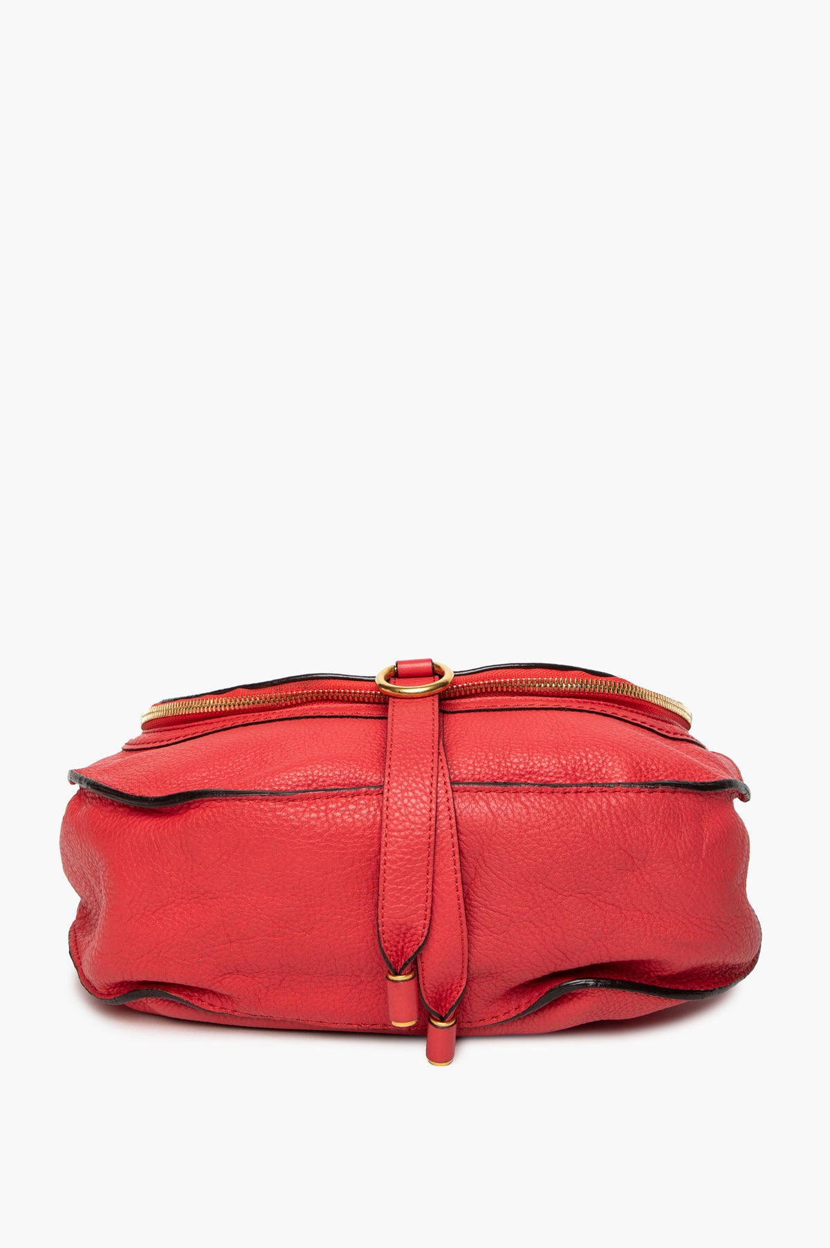 Chloé Red Leather Medium Marcie Saddle Bag
