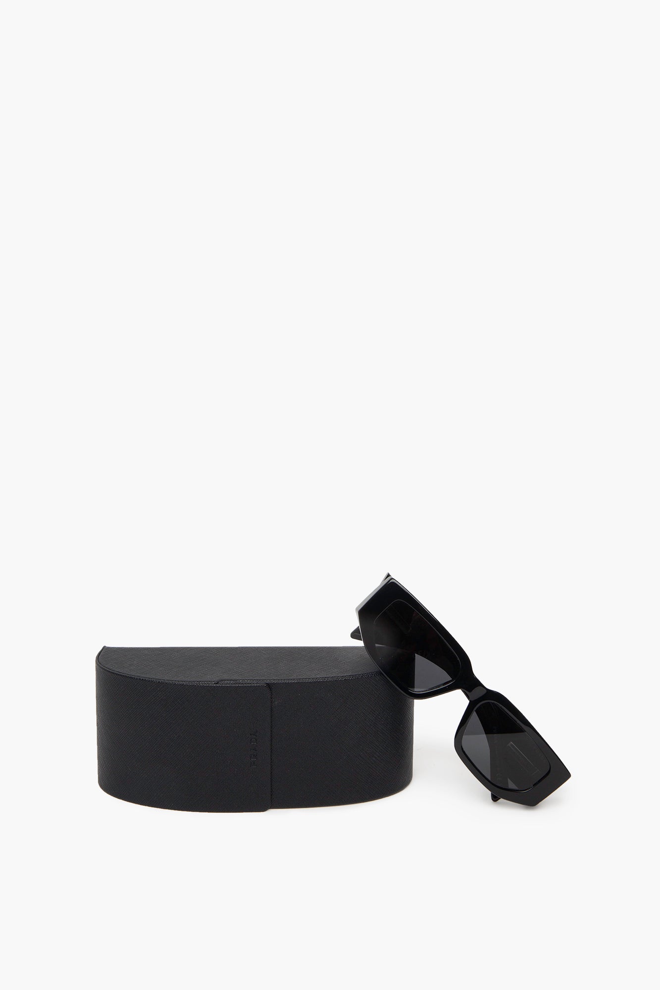 Prada Black PR 09ZS Rectangle Sunglasses