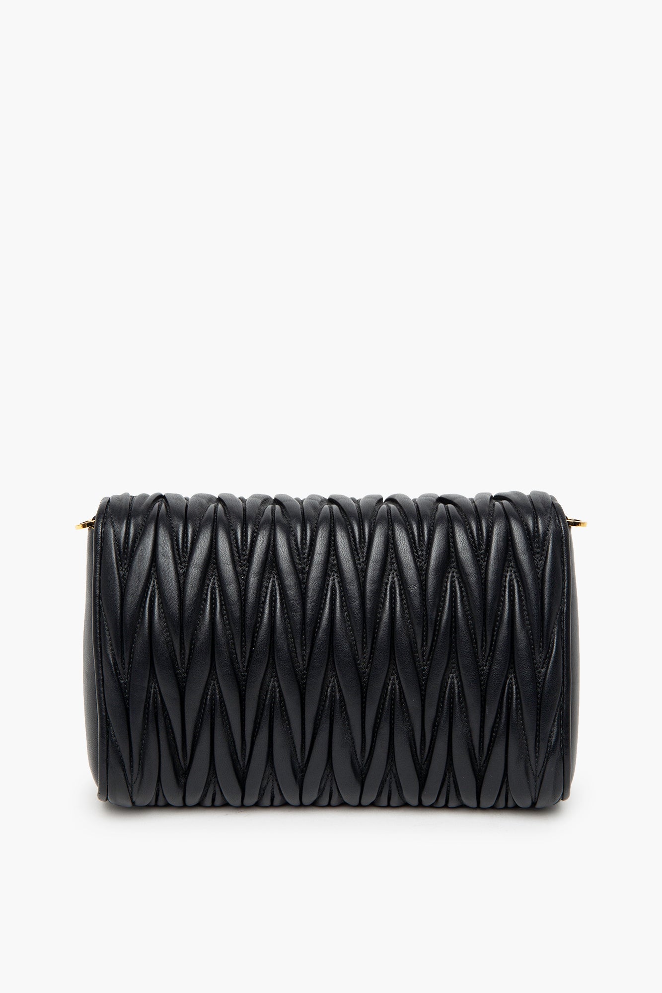 Miu Miu Black Matelassé Nappa Leather Crossbody Bag