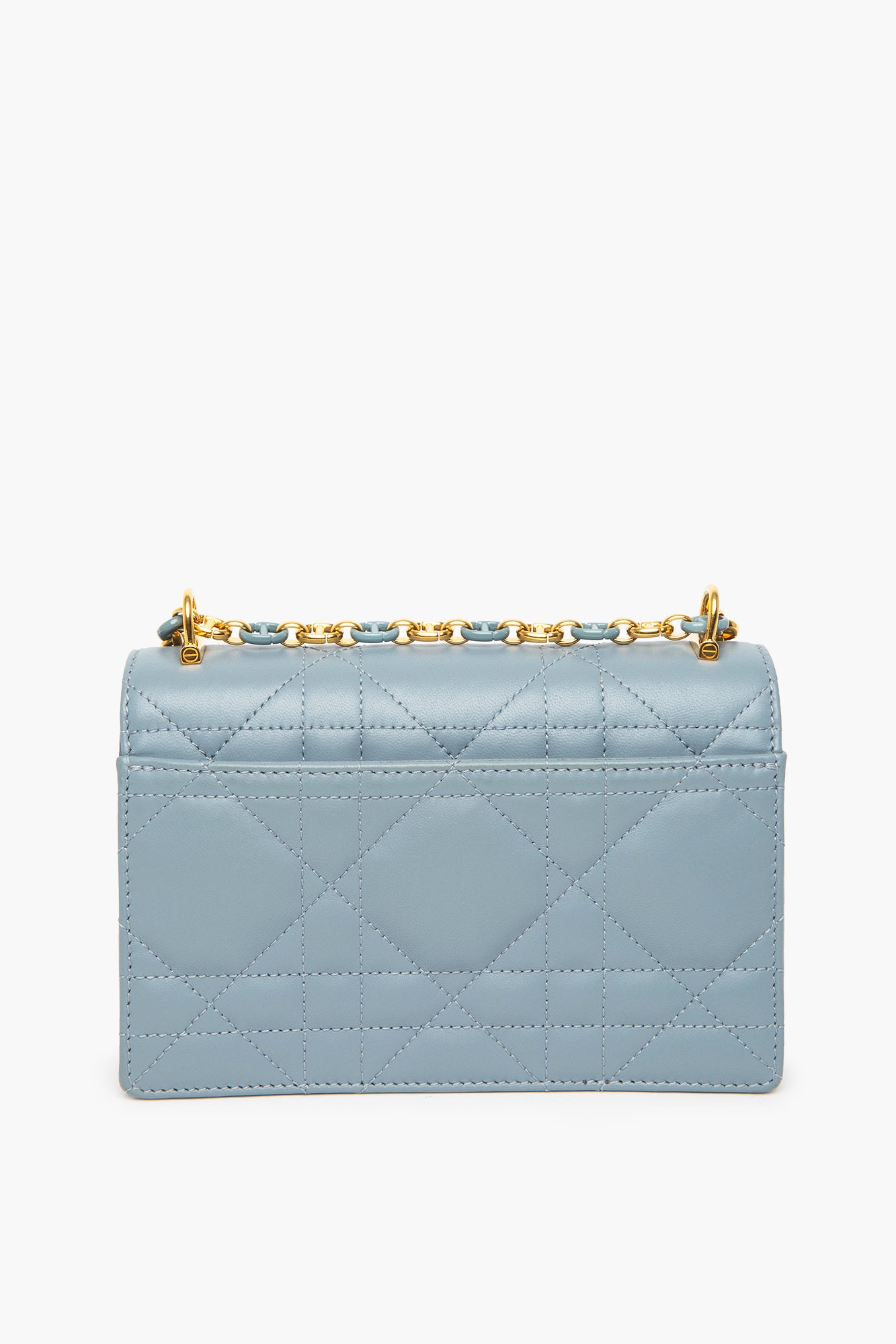 Christian Dior Cloud Blue Cannage Lambskin Miss Caro Bag