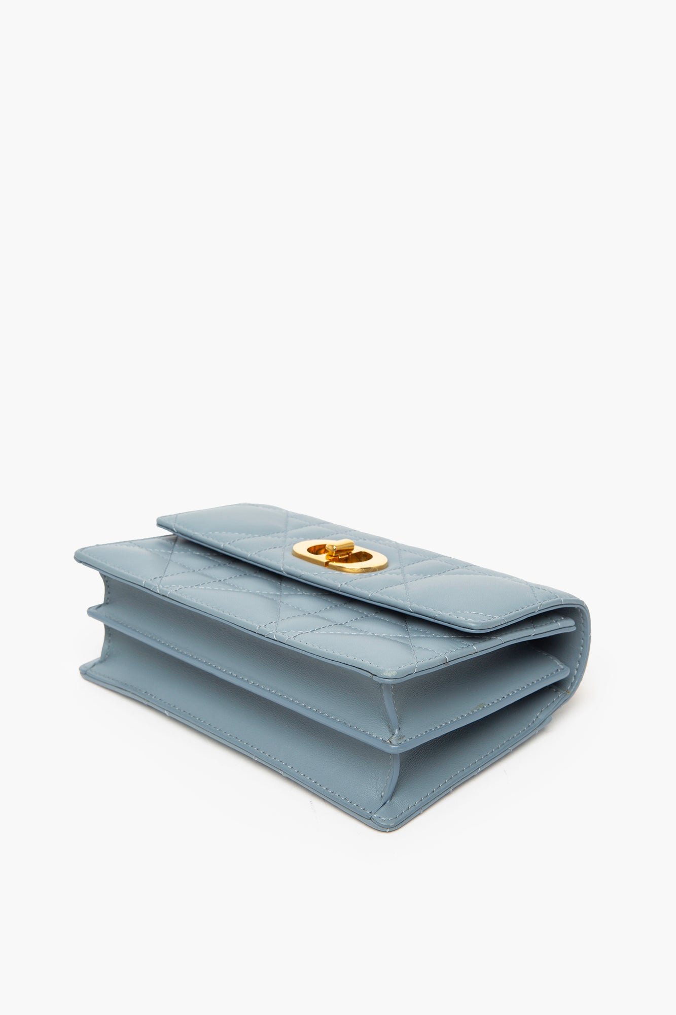 Christian Dior Cloud Blue Cannage Lambskin Miss Caro Bag