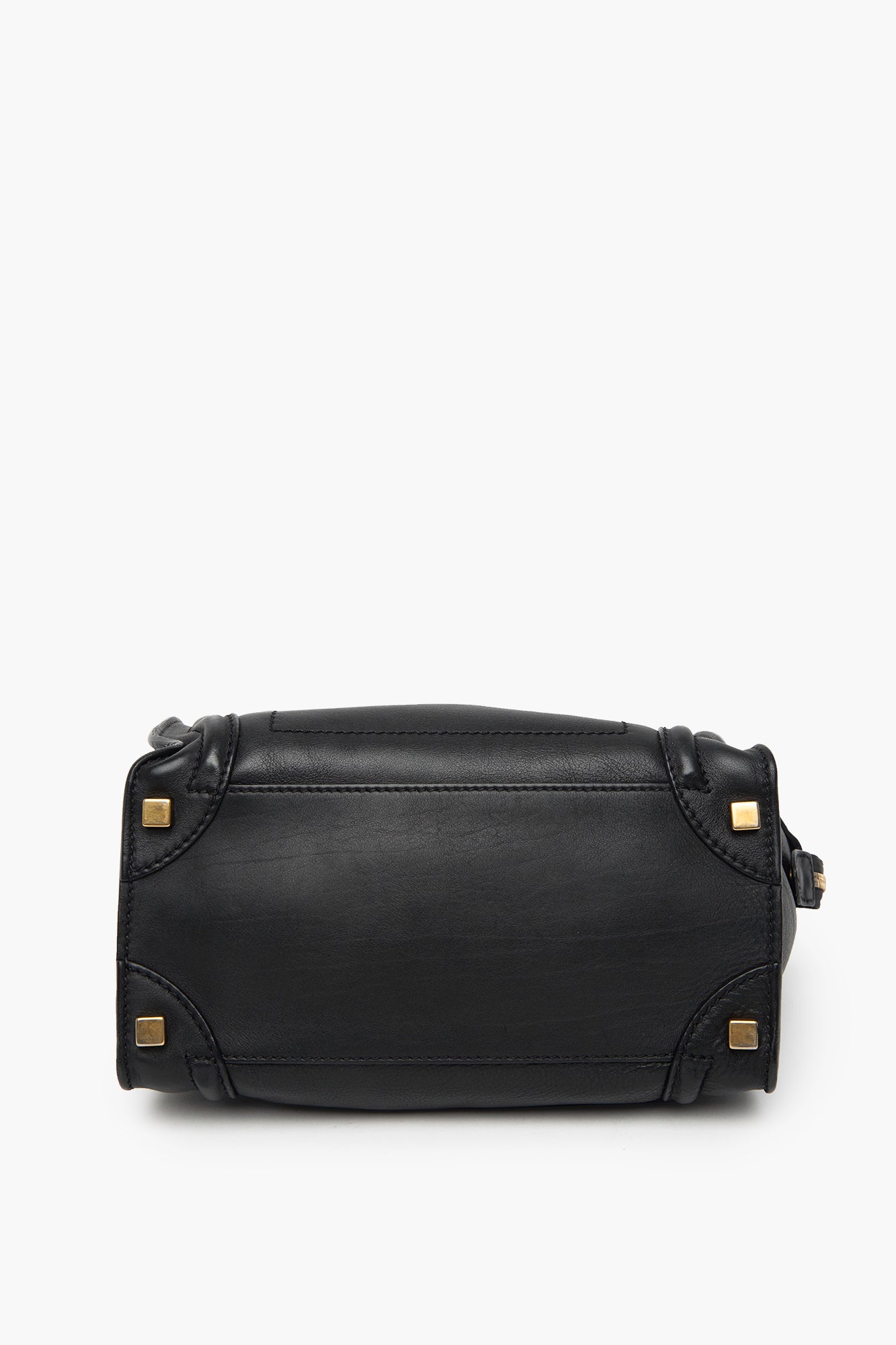 Celine Black Leather Mini Luggage Tote