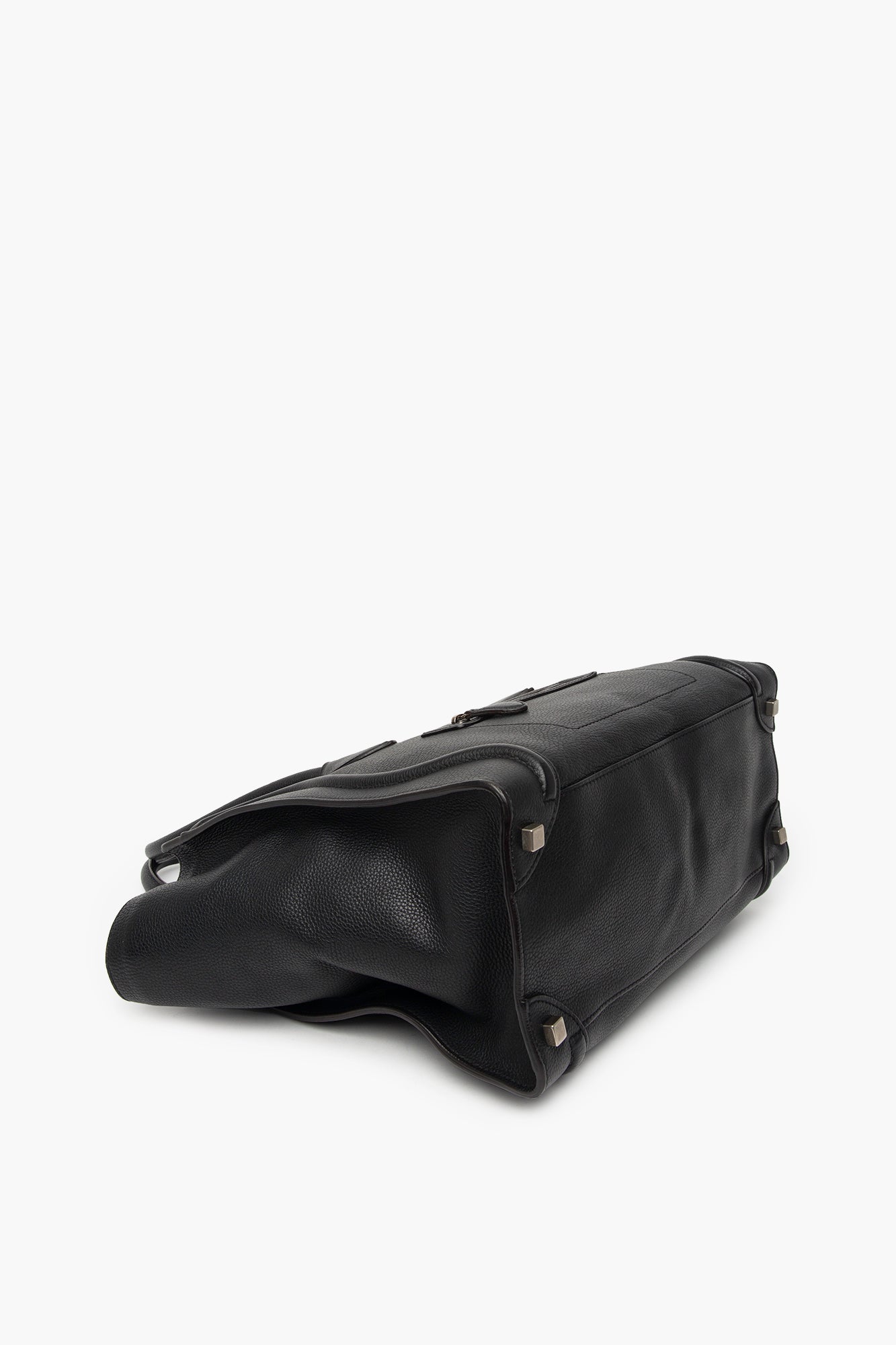 Celine Large Black Leather Luggage Tote