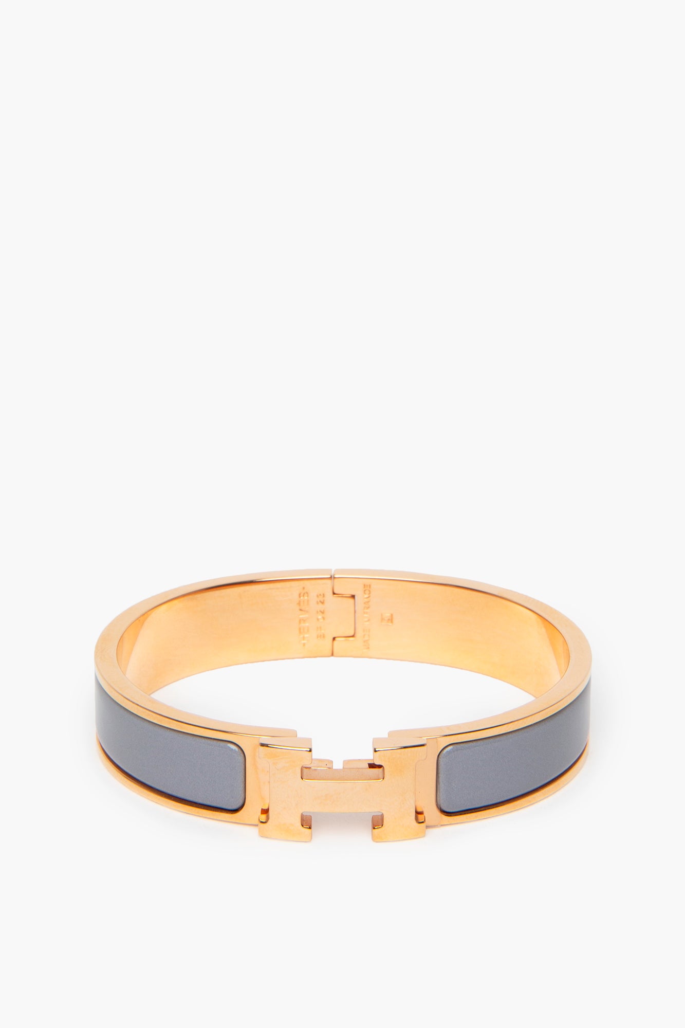 Hermès Rose Gold/Gris Clic H Bracelet