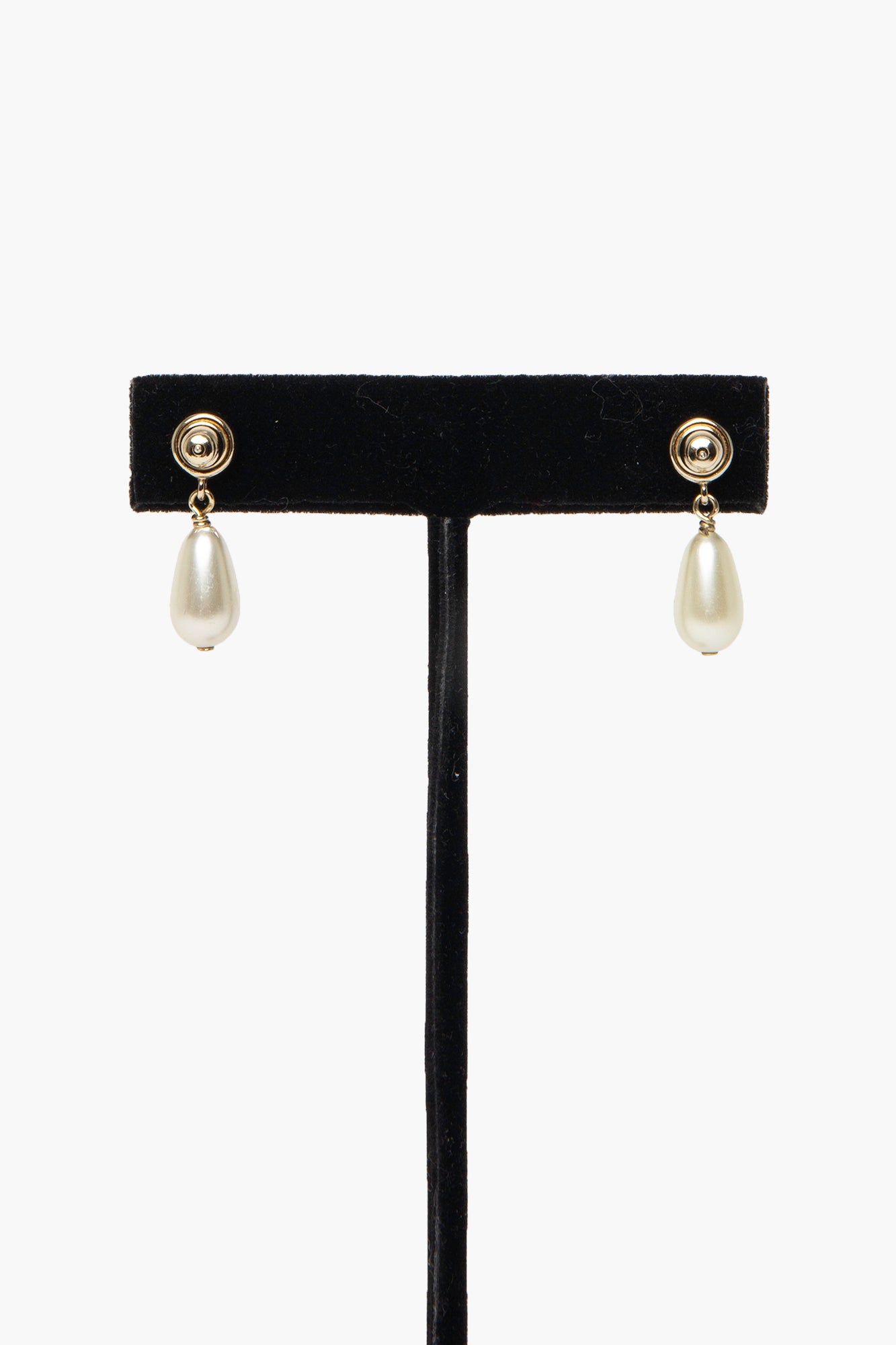 Christian Dior Gold Tone Pink Crystal Bee Star Pearl Earrings