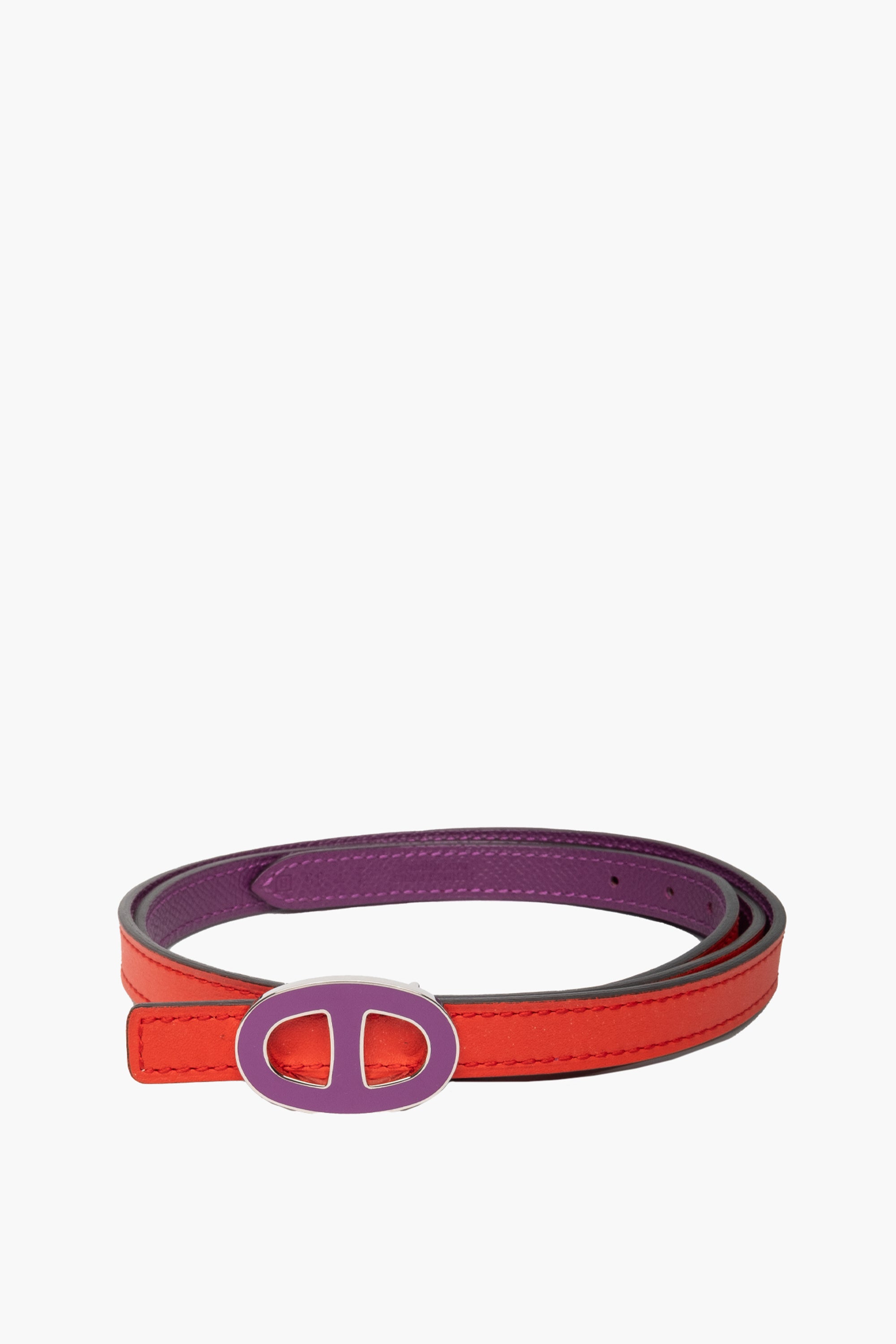 Hermes Chaine d'Ancre Purple/Red Belt Size 85