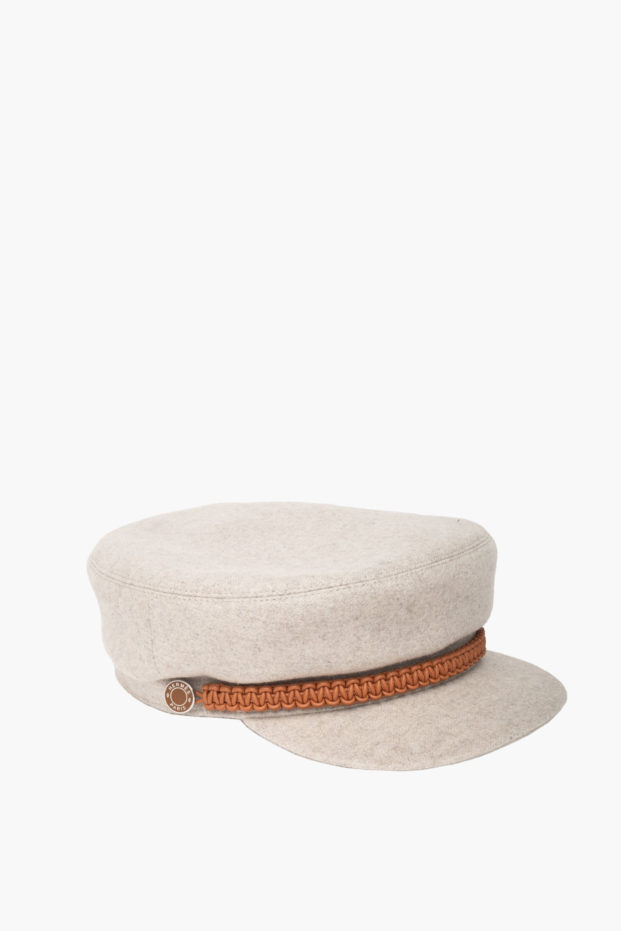 Hermes Grey Cashmere Hat Size 57