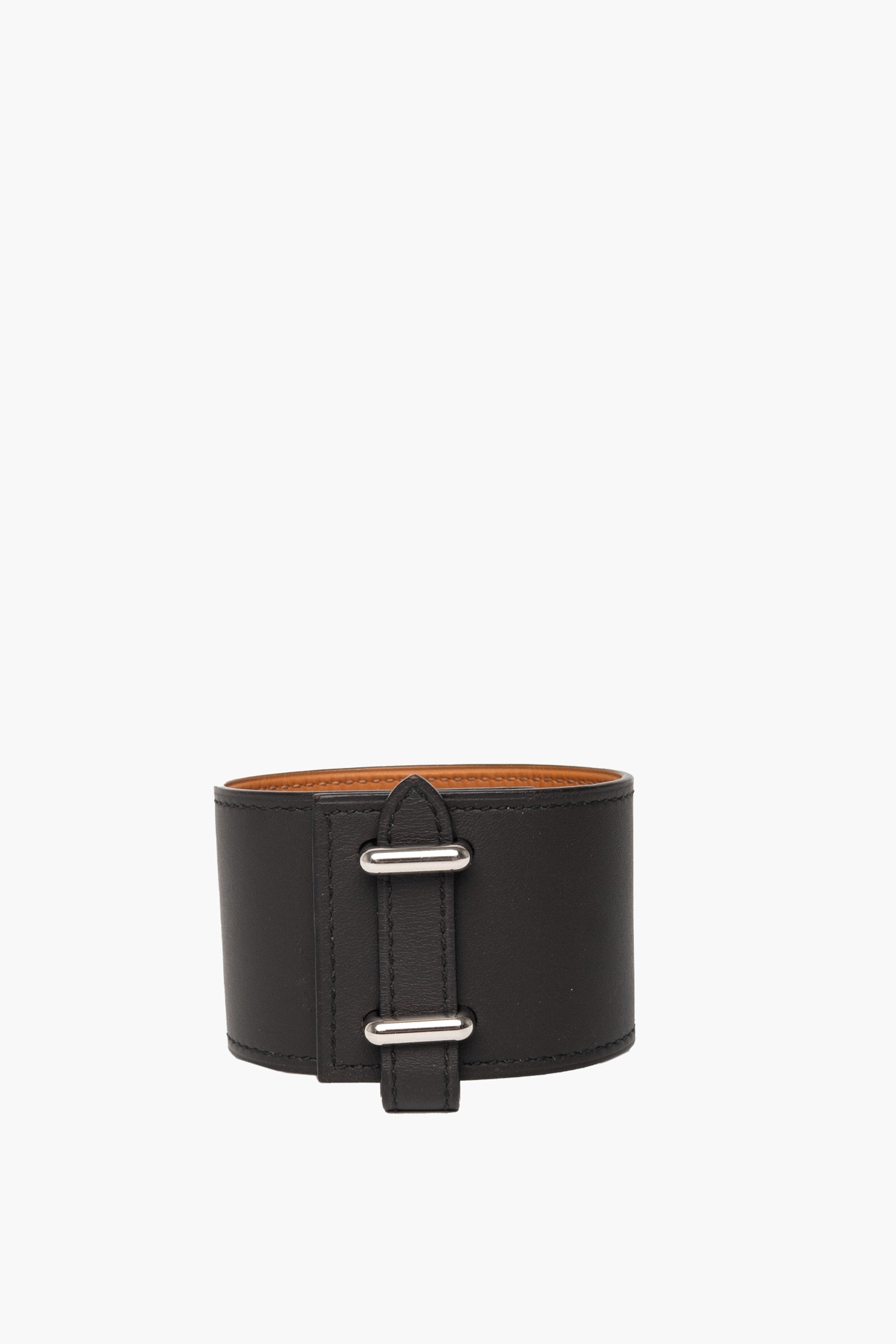 Hermes Black Leather Bracelet