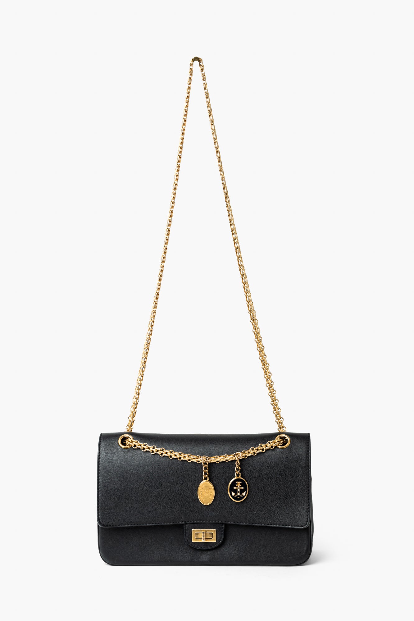 Chanel Black Medallion 2.55 Reissue Double Flap Medium Bag