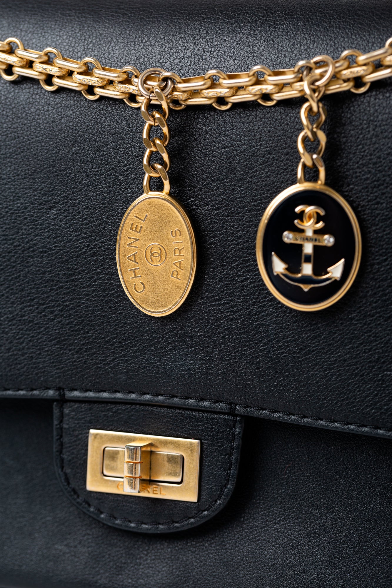 Chanel Black Medallion 2.55 Reissue Double Flap Medium Bag
