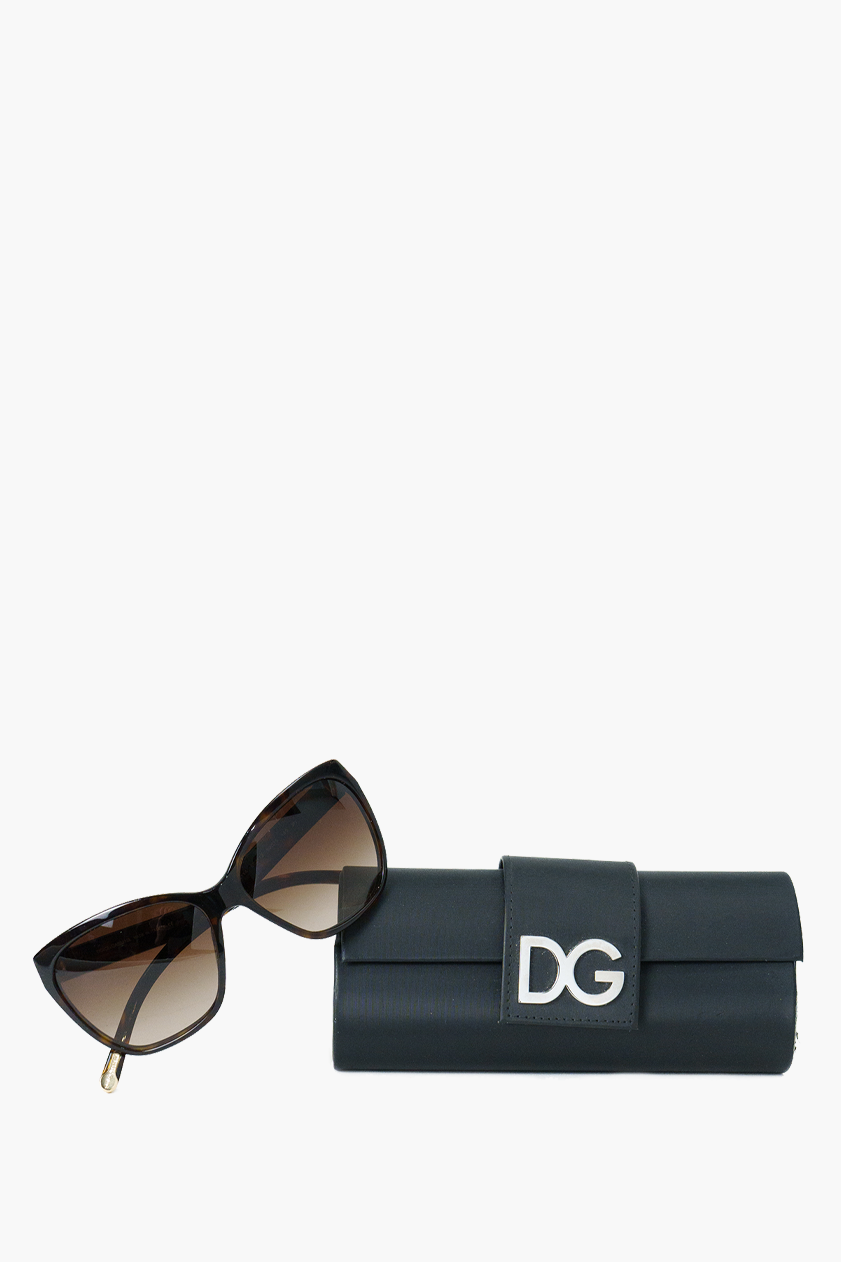 D&G Tortoiseshell Round Gradient Sunglasses