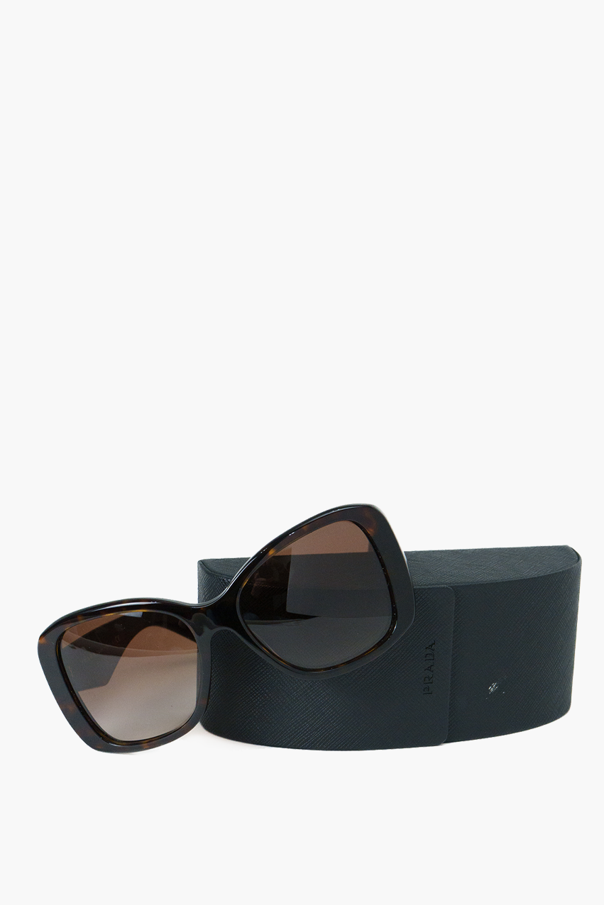 Prada PR 32PS Havana Tortoiseshell Square Sunglasses
