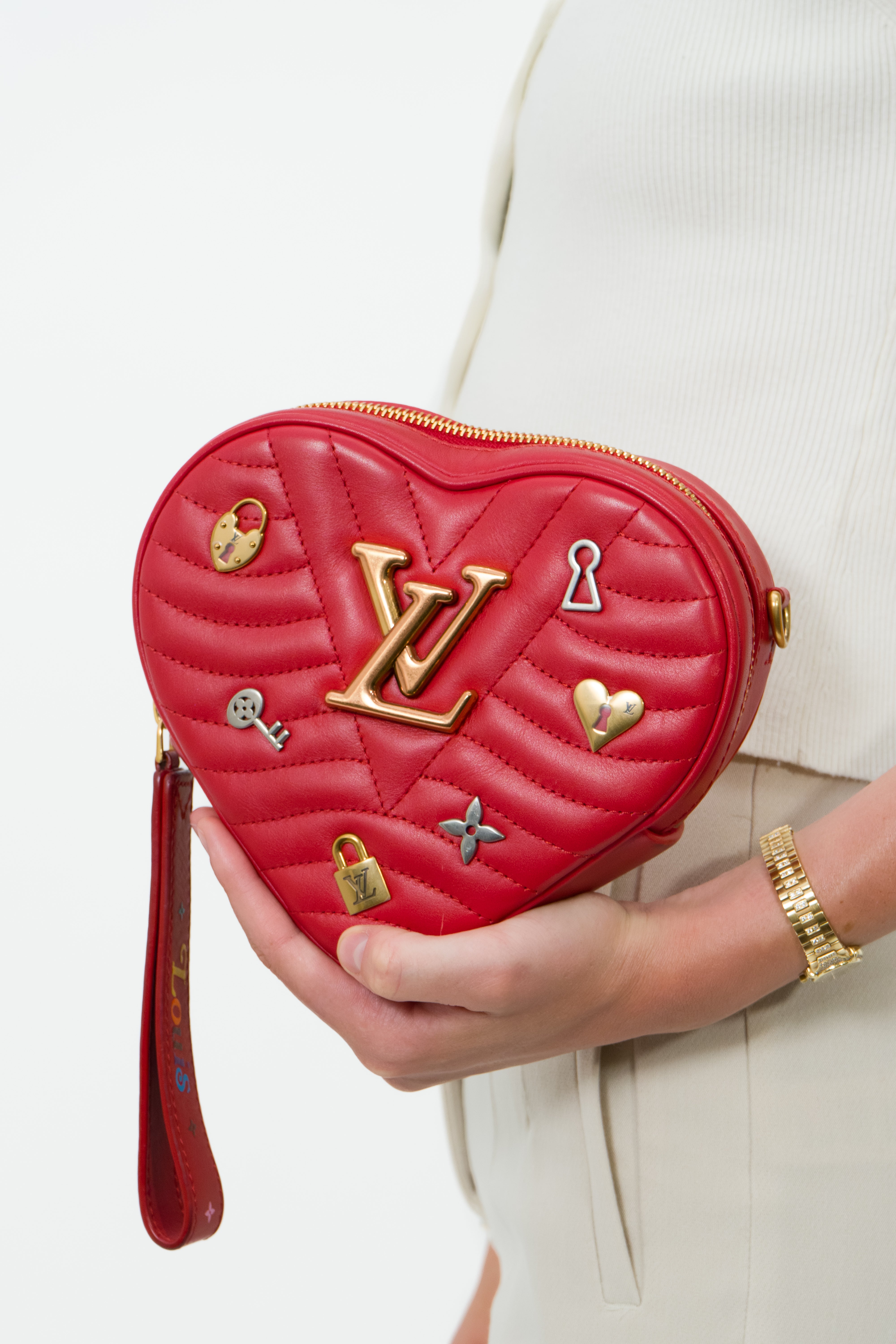 Louis Vuitton Red New Wave Heart Bag
