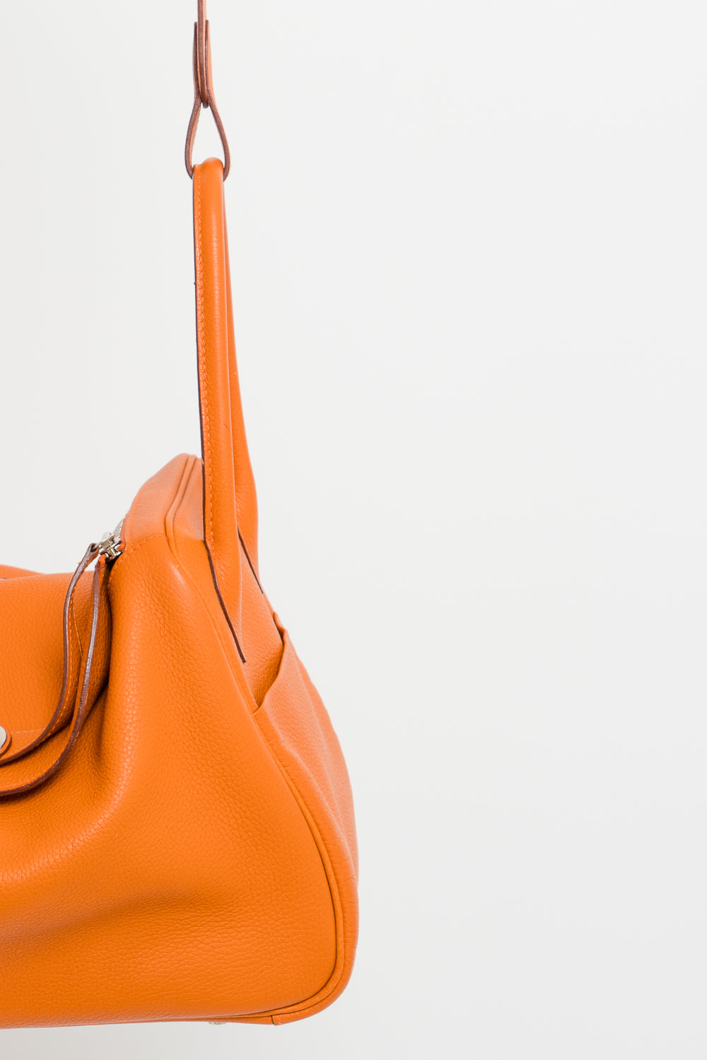 Hermes Orange Lindy 34 Clemence Leather
