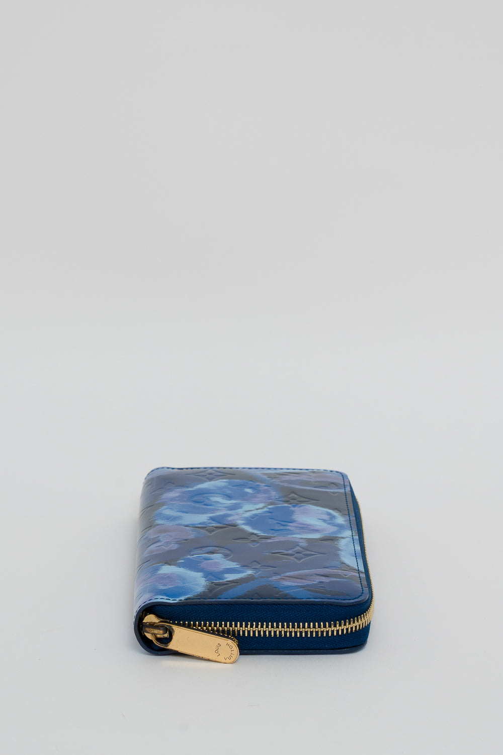 Louis Vuitton Blue Floral Patent Zippy Ikat Long Wallet