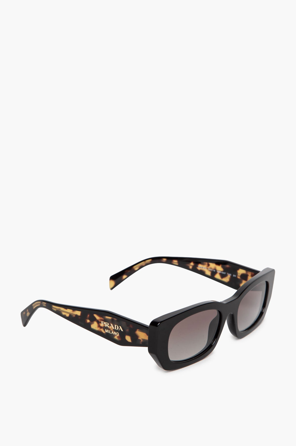 Prada Black/Tortoise Rectangle Gradient PR B05S Sunglasses