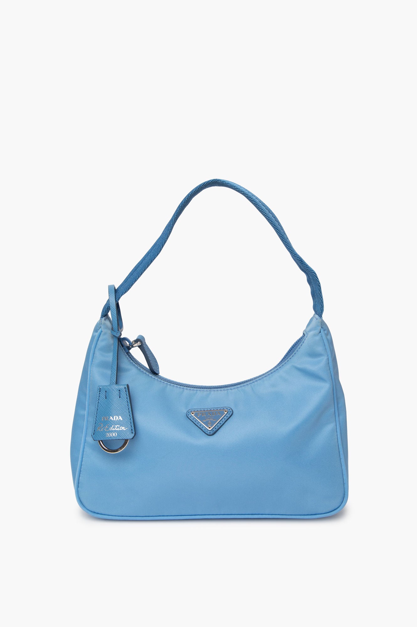 Prada Blue Tessuto Re-Edition 2000 Mini Bag - front\