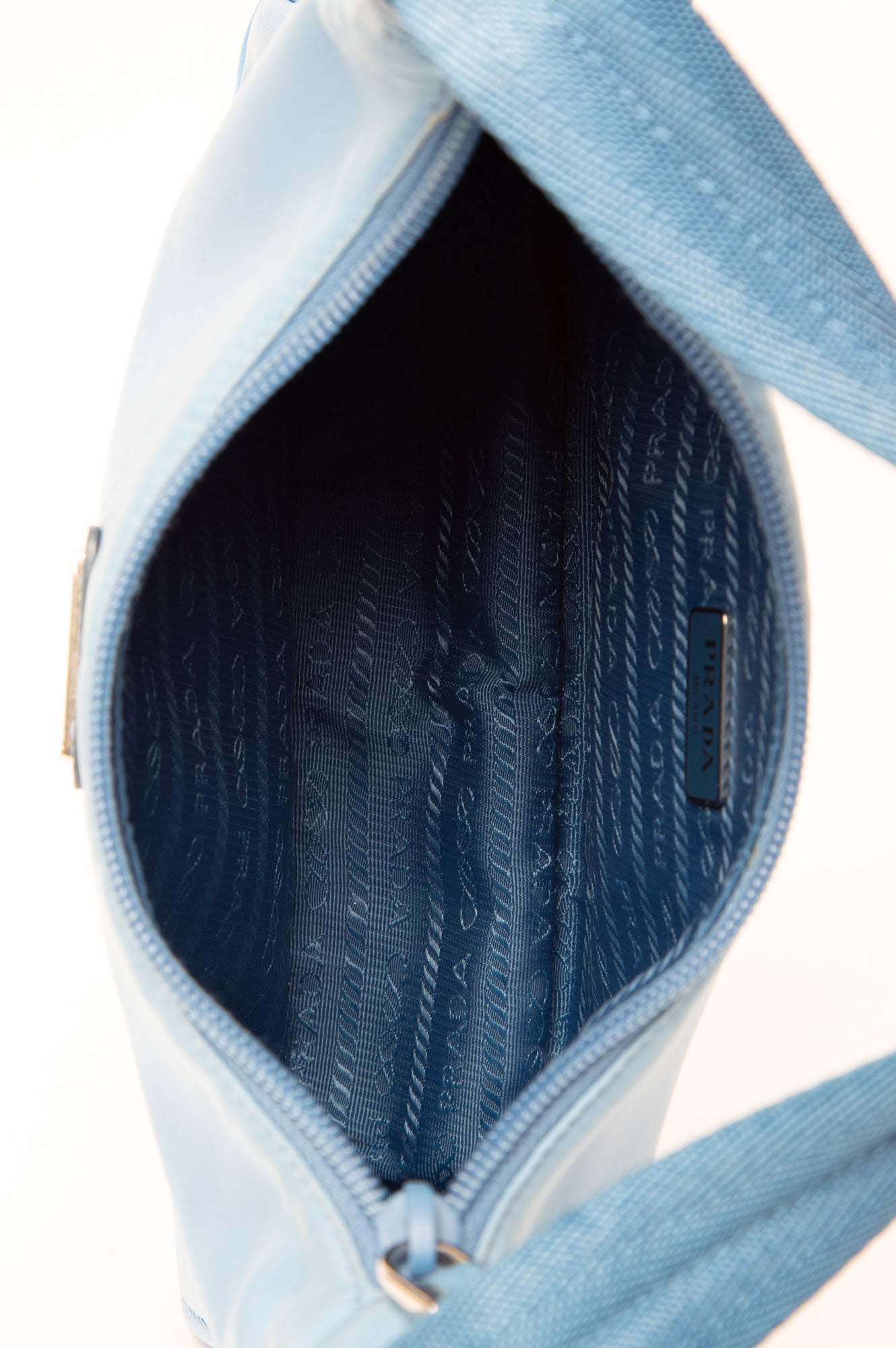 Prada Blue Tessuto Re-Edition 2000 Mini Bag - inside