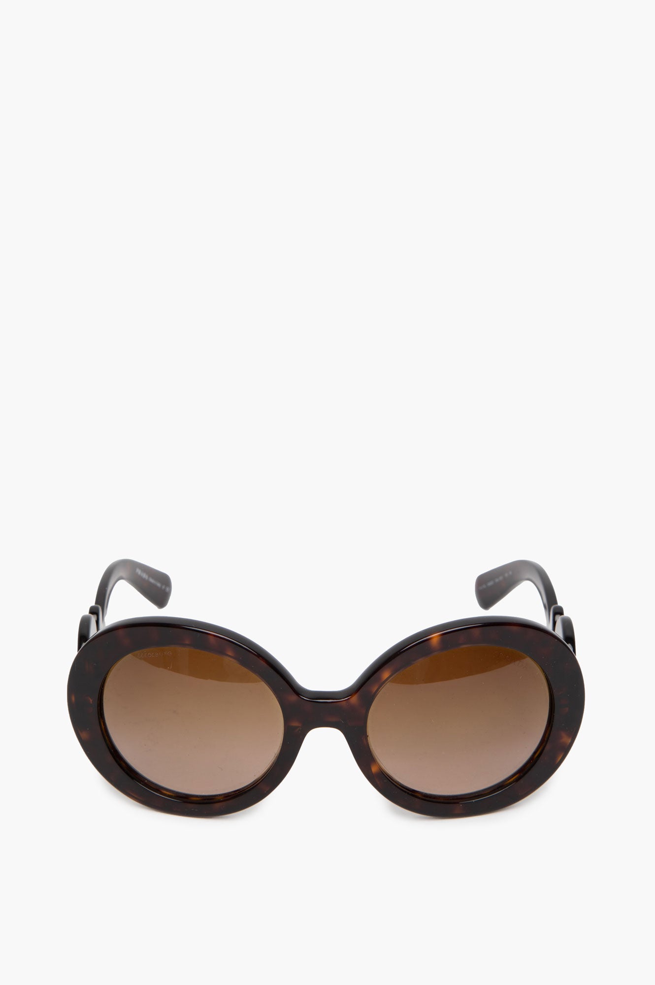 Prada Dark Tortoise Baroque Round Sunglasses
