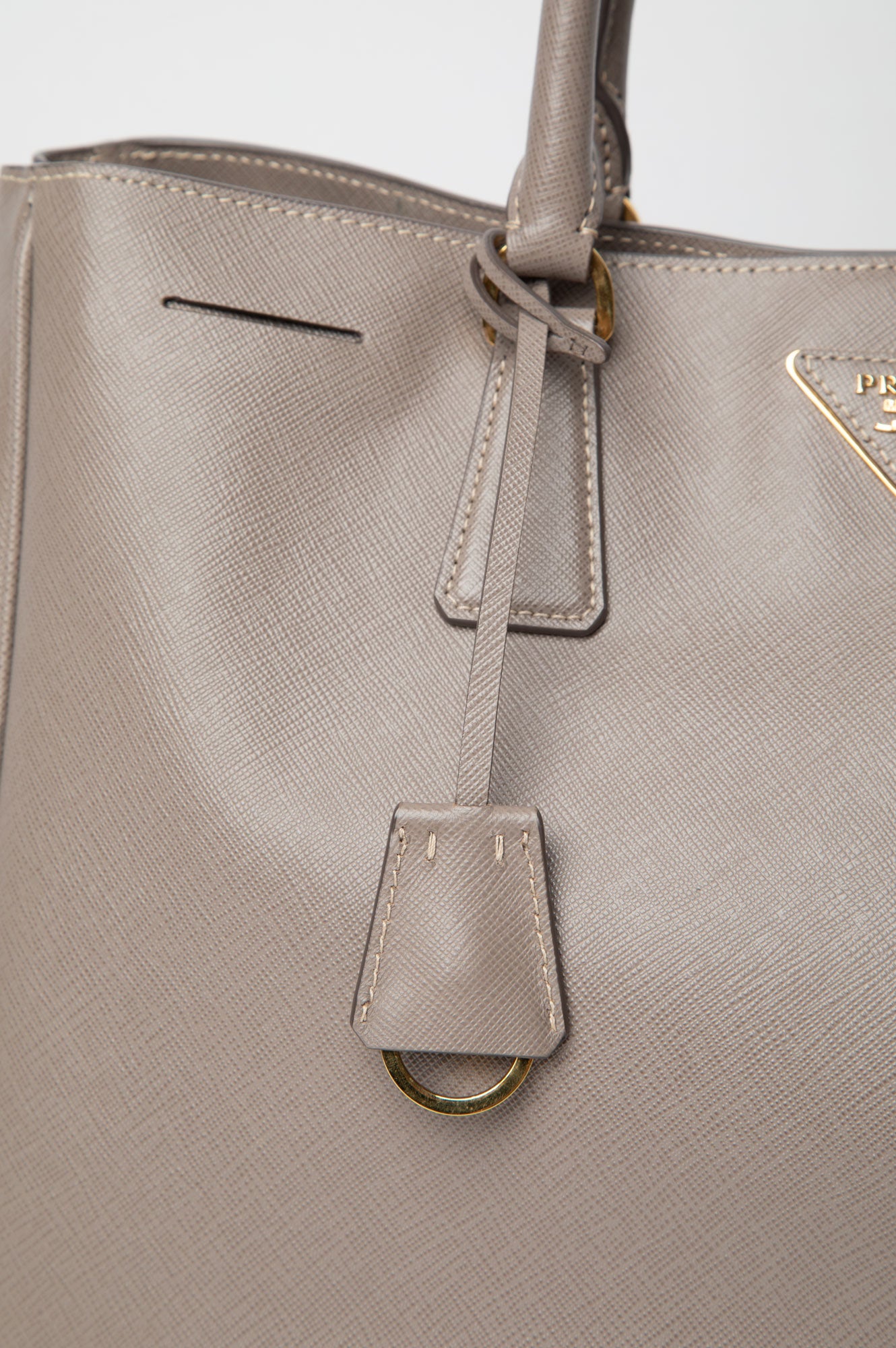 Prada Grey Saffiano Gardeners Tote Bag
