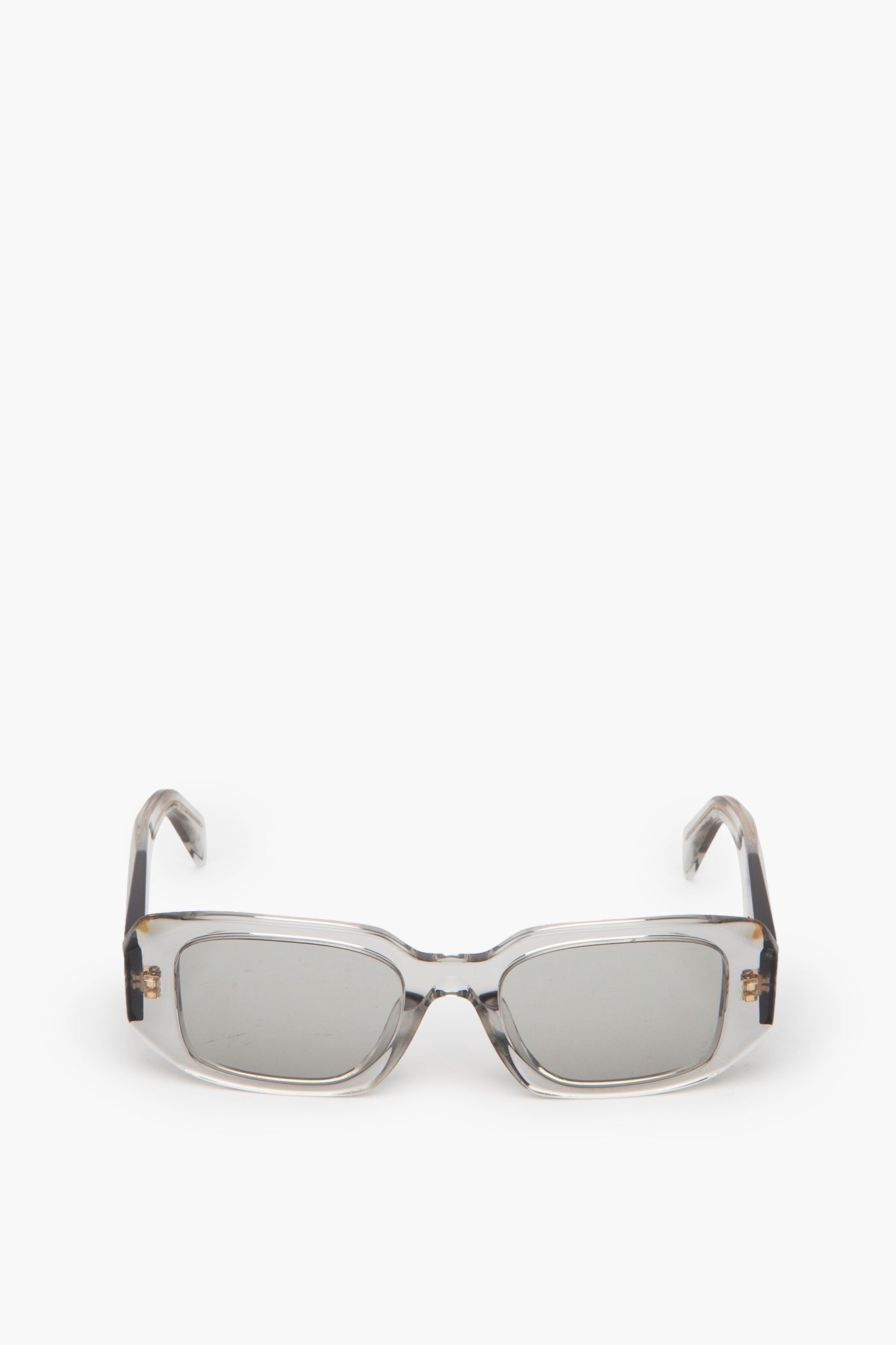 Prada Trasparent Grey PR 17WS Rectangle Sunglasses