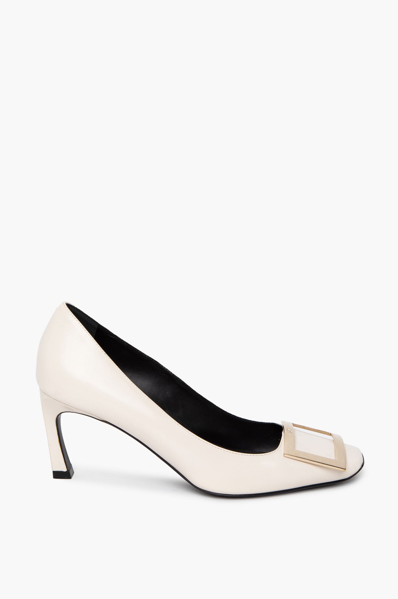Roger Vivier White Leather Trompette Pumps Size 36