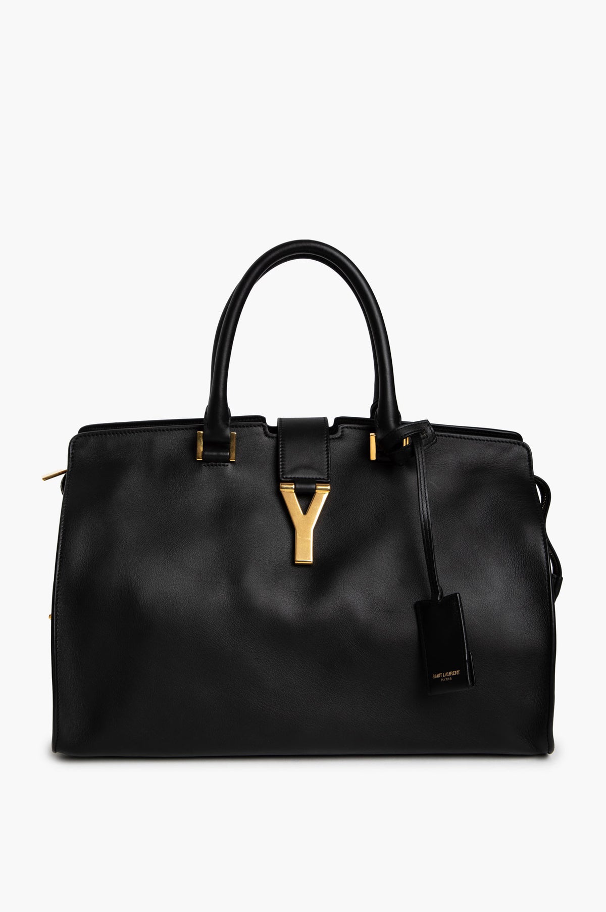 Saint Laurent Black Calfskin Medium Cabas Bag