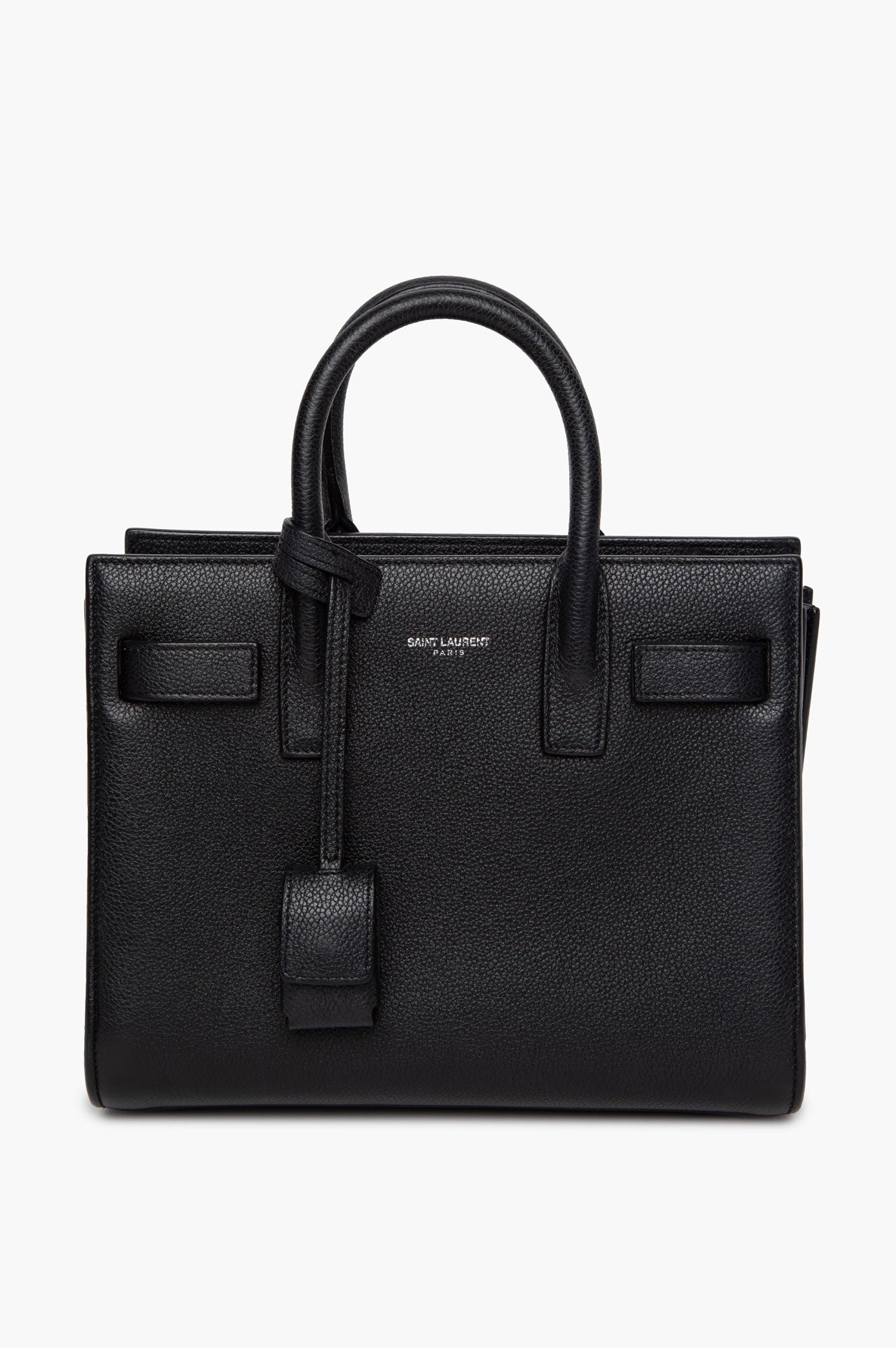Saint Laurent Black Grained Calfskin Nano Sac De Jour