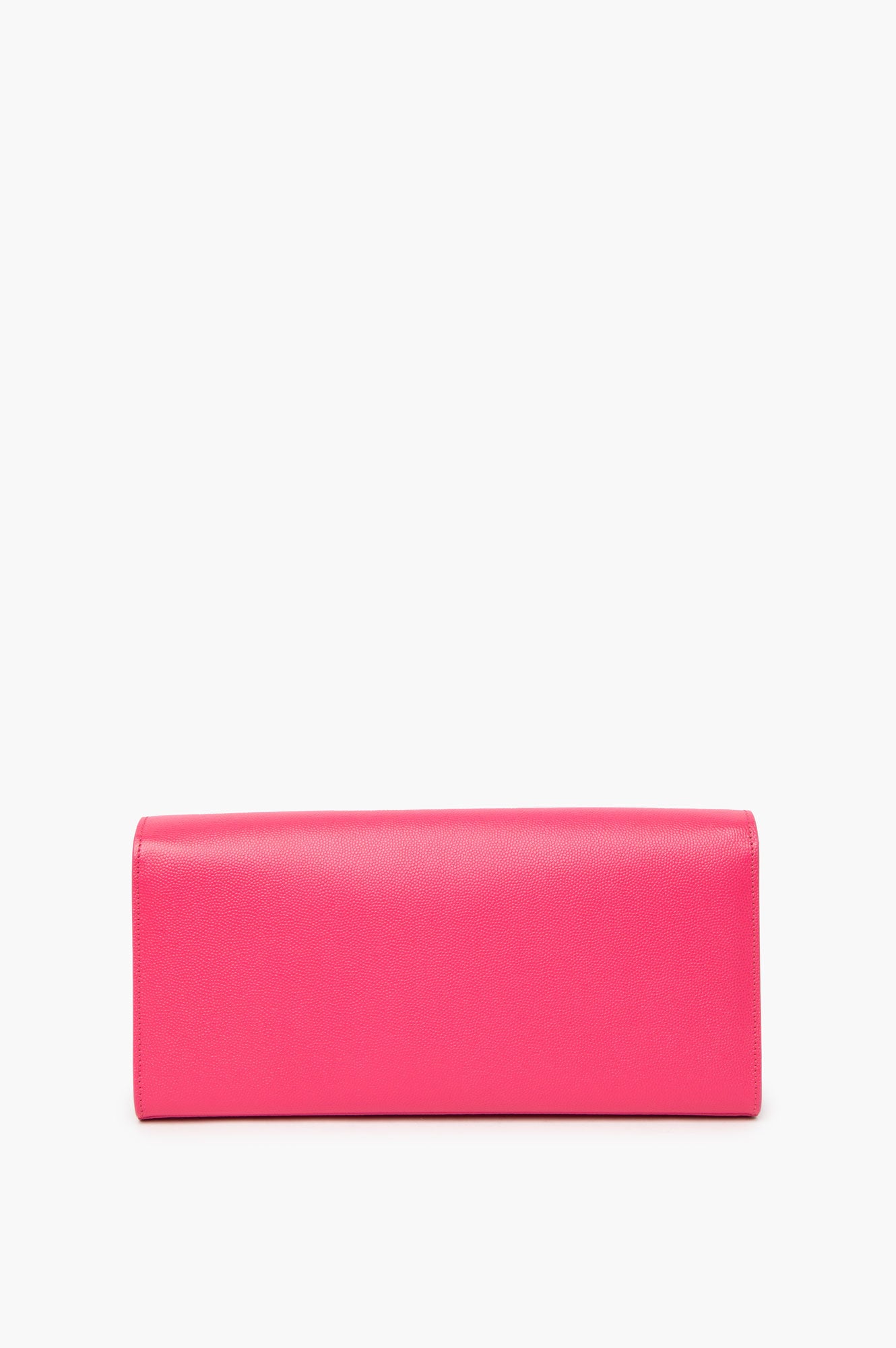Saint Laurent Classic Monogram Cassandre Clutch Hot Pink - back
