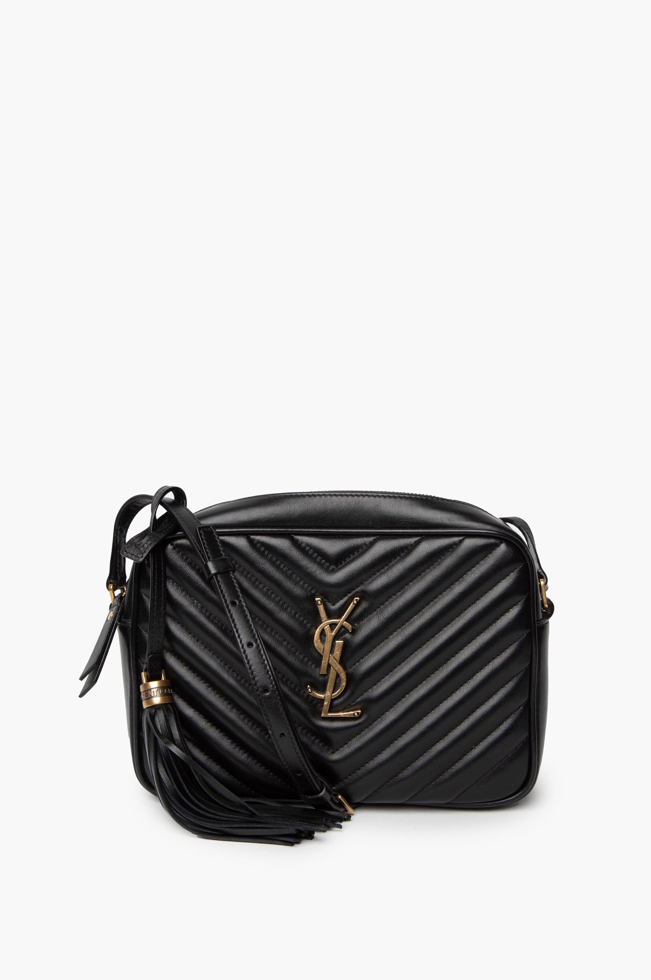 Saint Laurent Lou Black Leather Medium Camera Bag