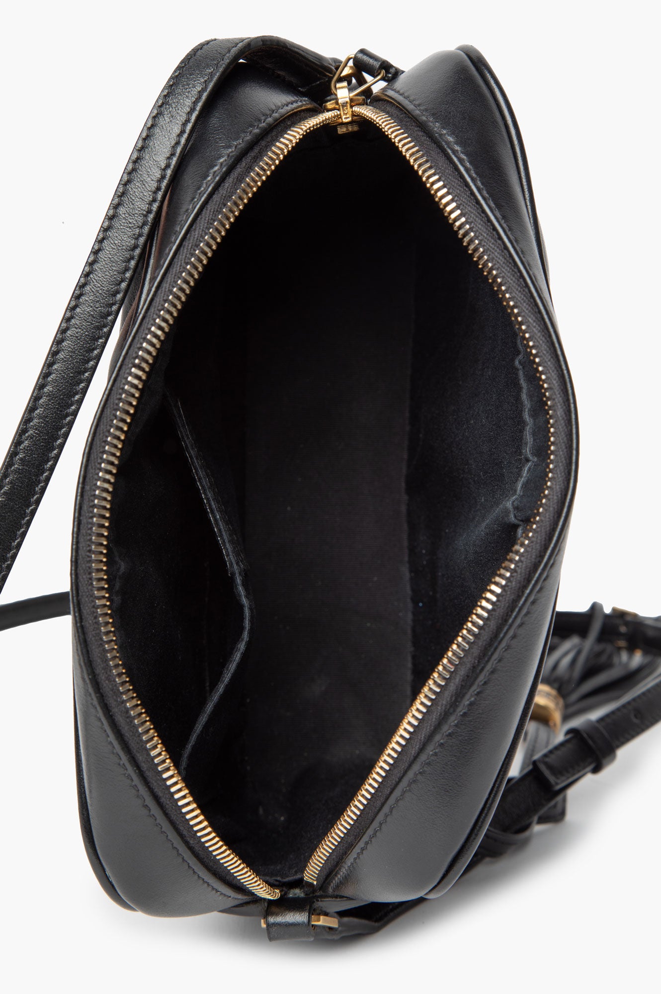 Saint Laurent Lou Black Leather Medium Camera Bag